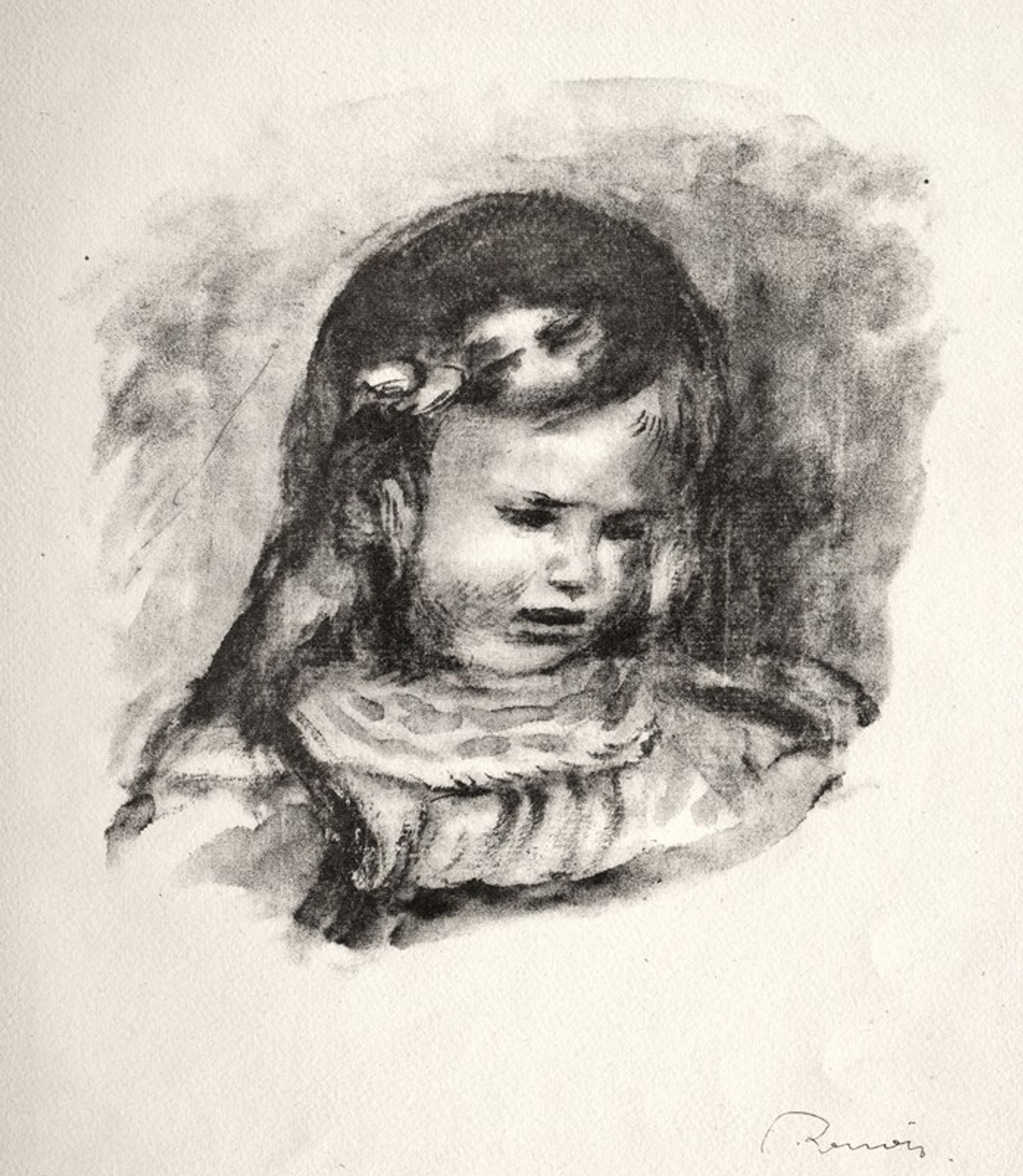 Claude Renoir, la tête baissée by Pierre-Auguste Renoir