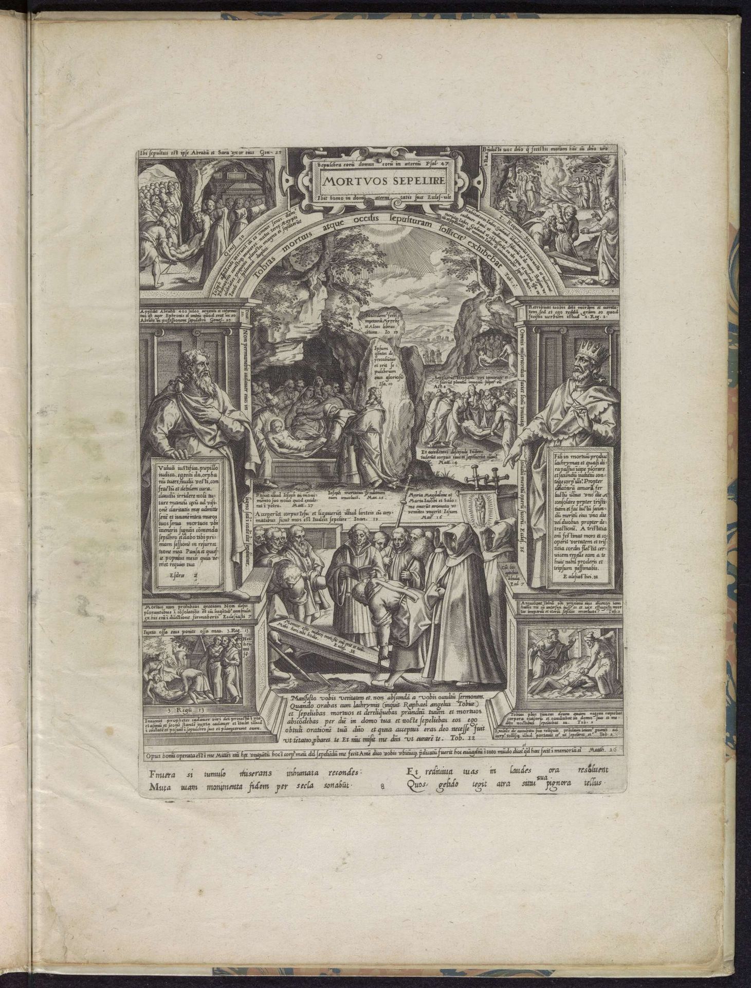 Begraven van de doden by Philips Galle