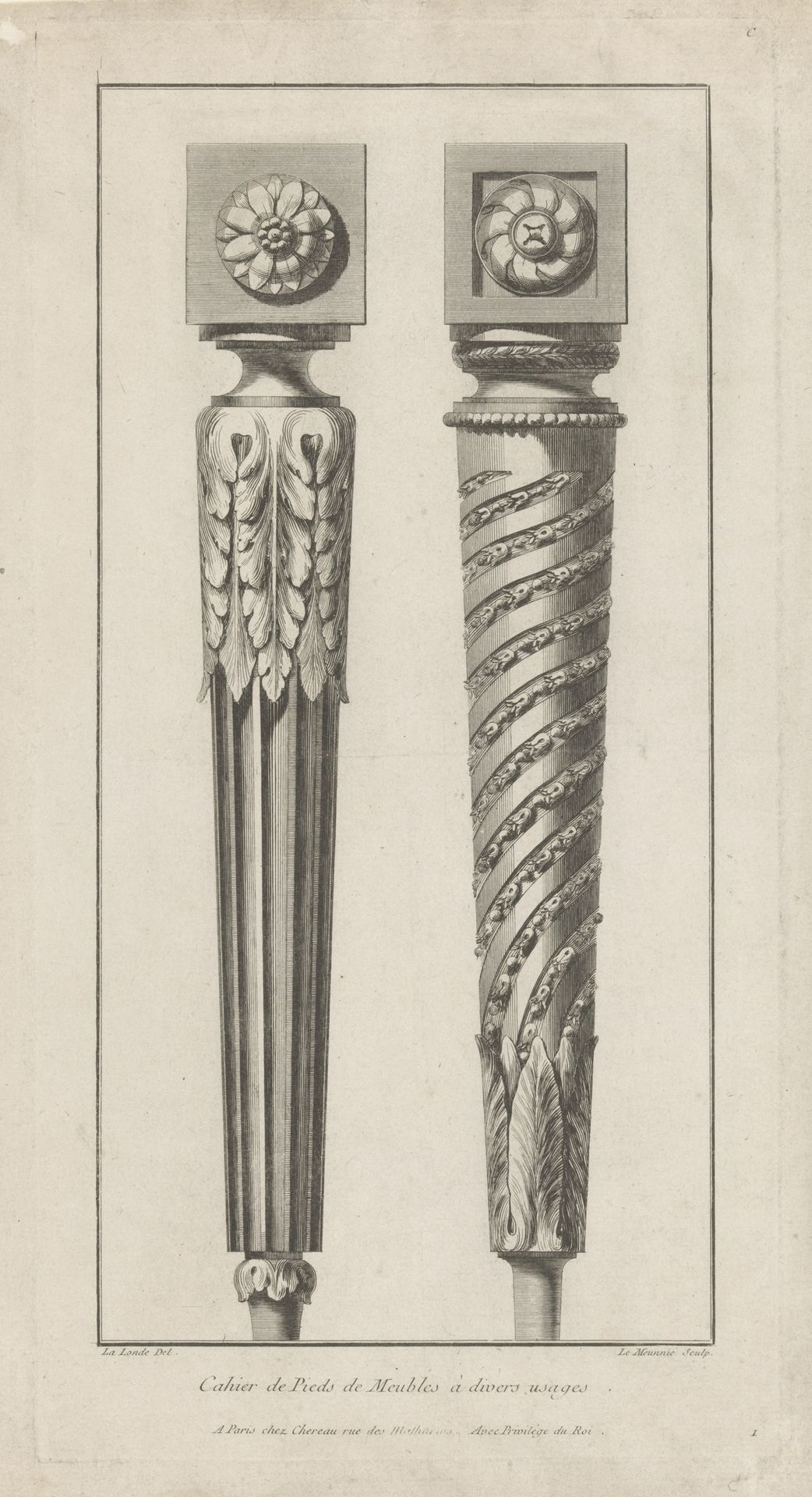 Twee meubelpoten by C. Le Meunnié
