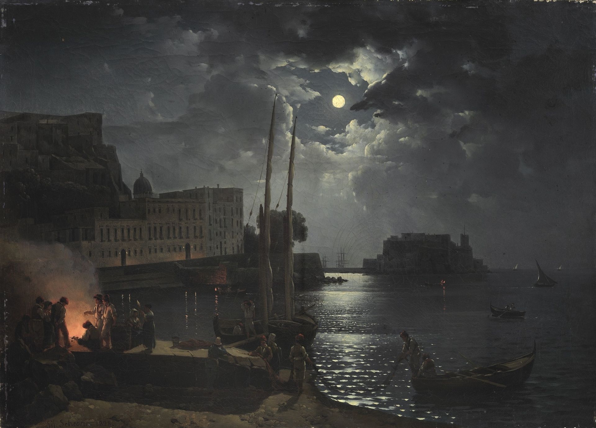 Moonlit night in Naples by Sylvester Shchedrin