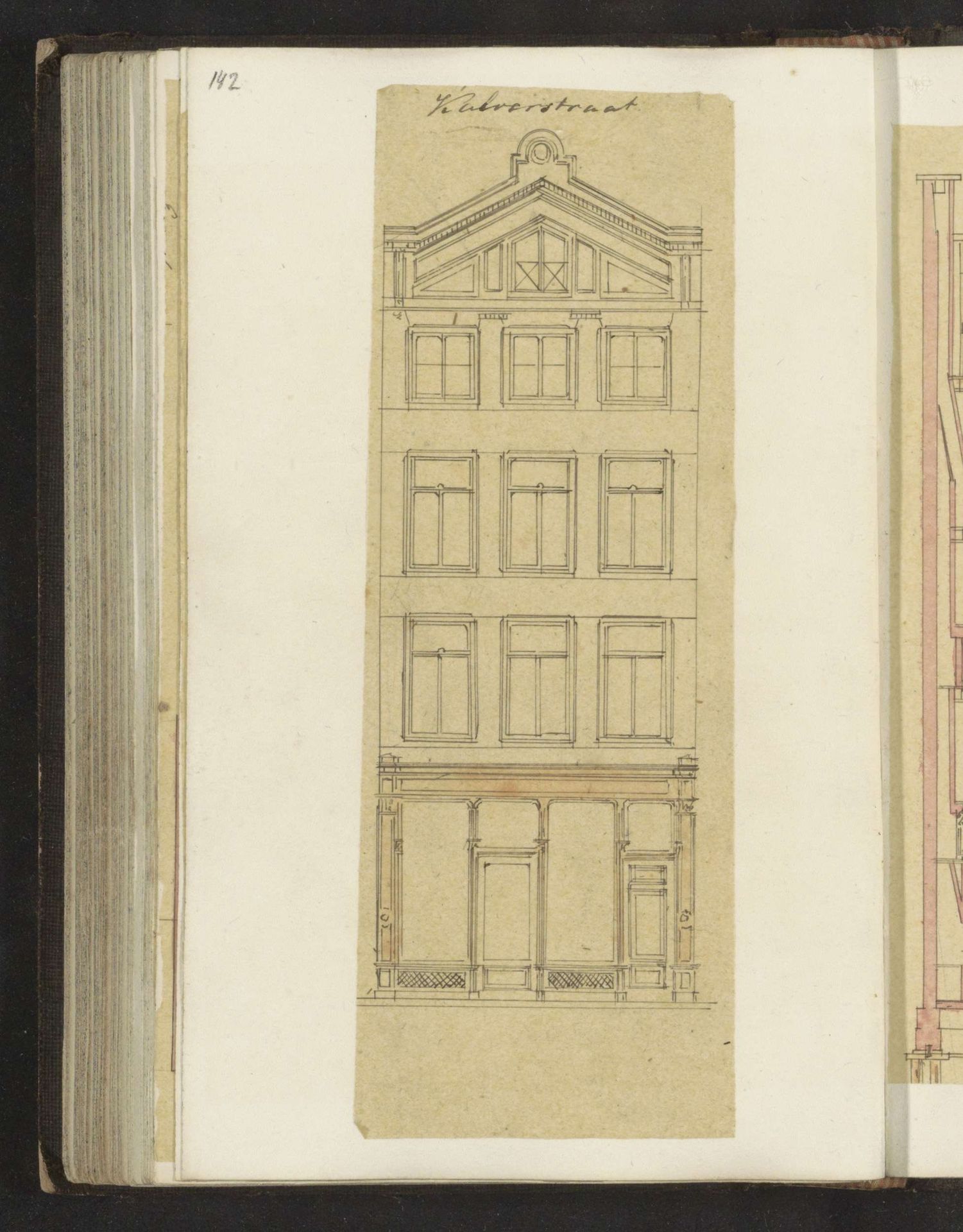 Opstand van de pui van een winkelpand aan de Kalverstraat te Amsterdam by Willem Springer jr.