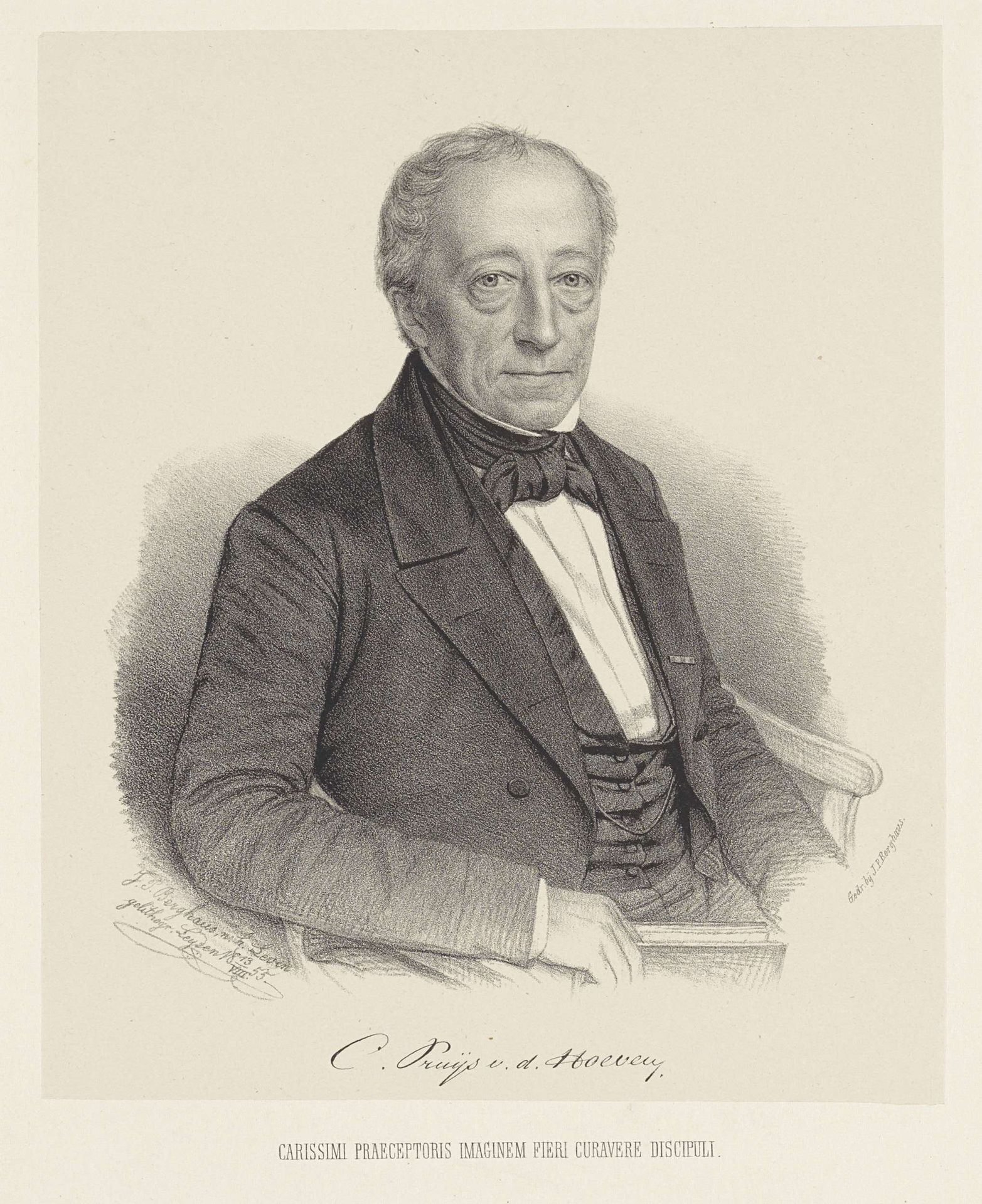 Portret van Cornelis Pruys van der Hoeven by Johann Peter Berghaus
