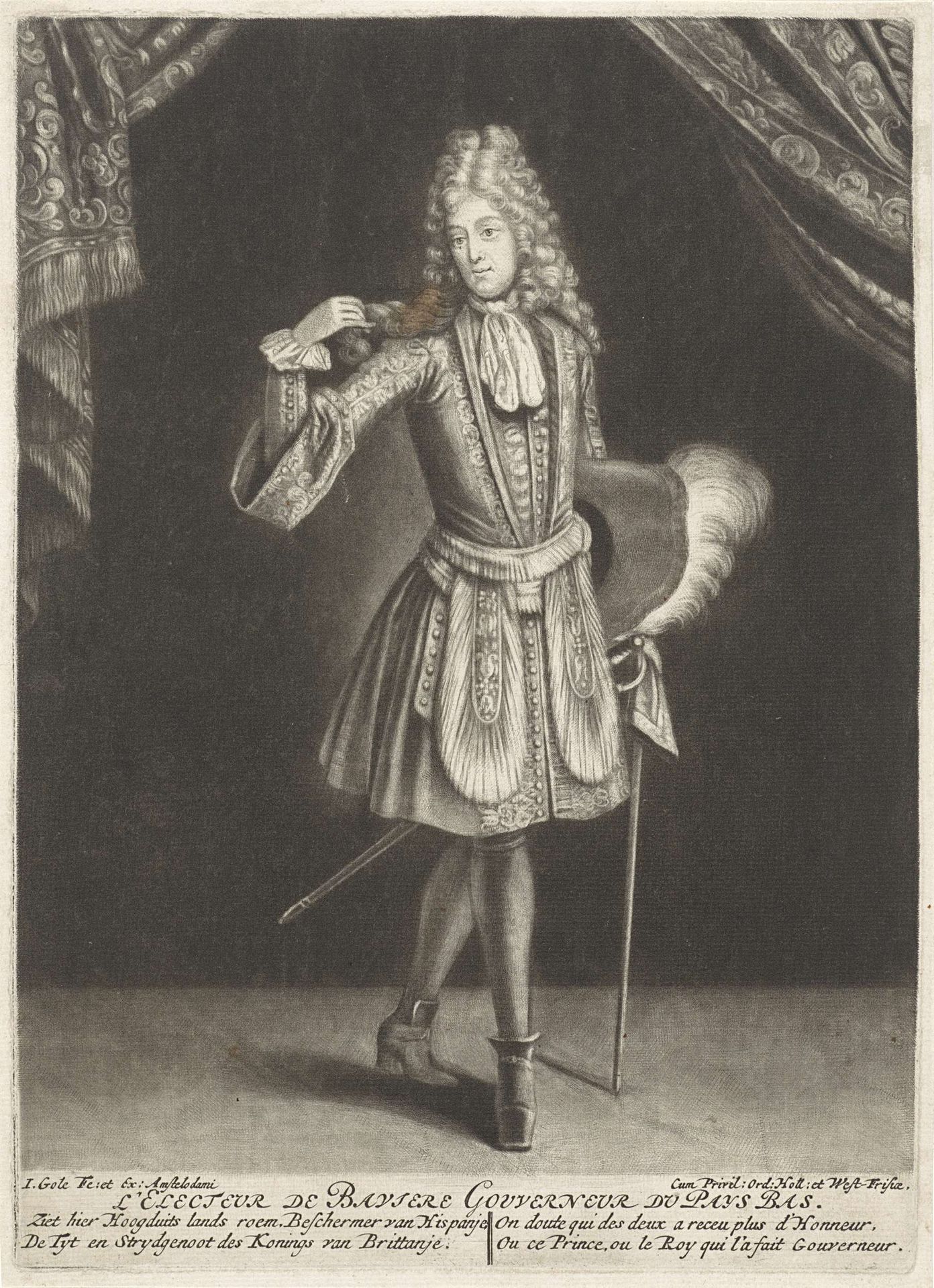 Portret van Maximiliaan Emanuel II by Jacob Gole