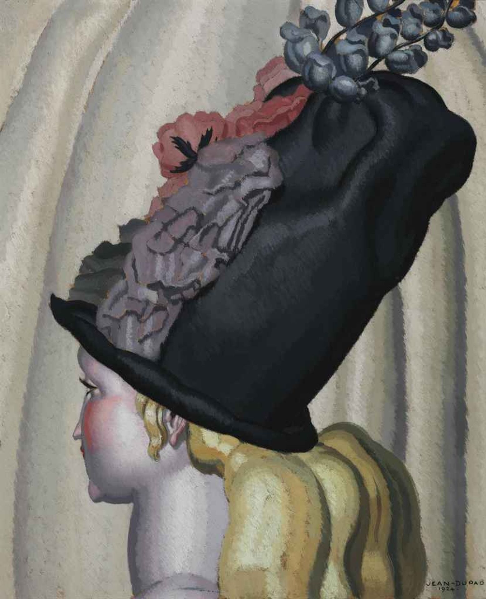 Portrait of a Woman with Hat by Jean Dupas