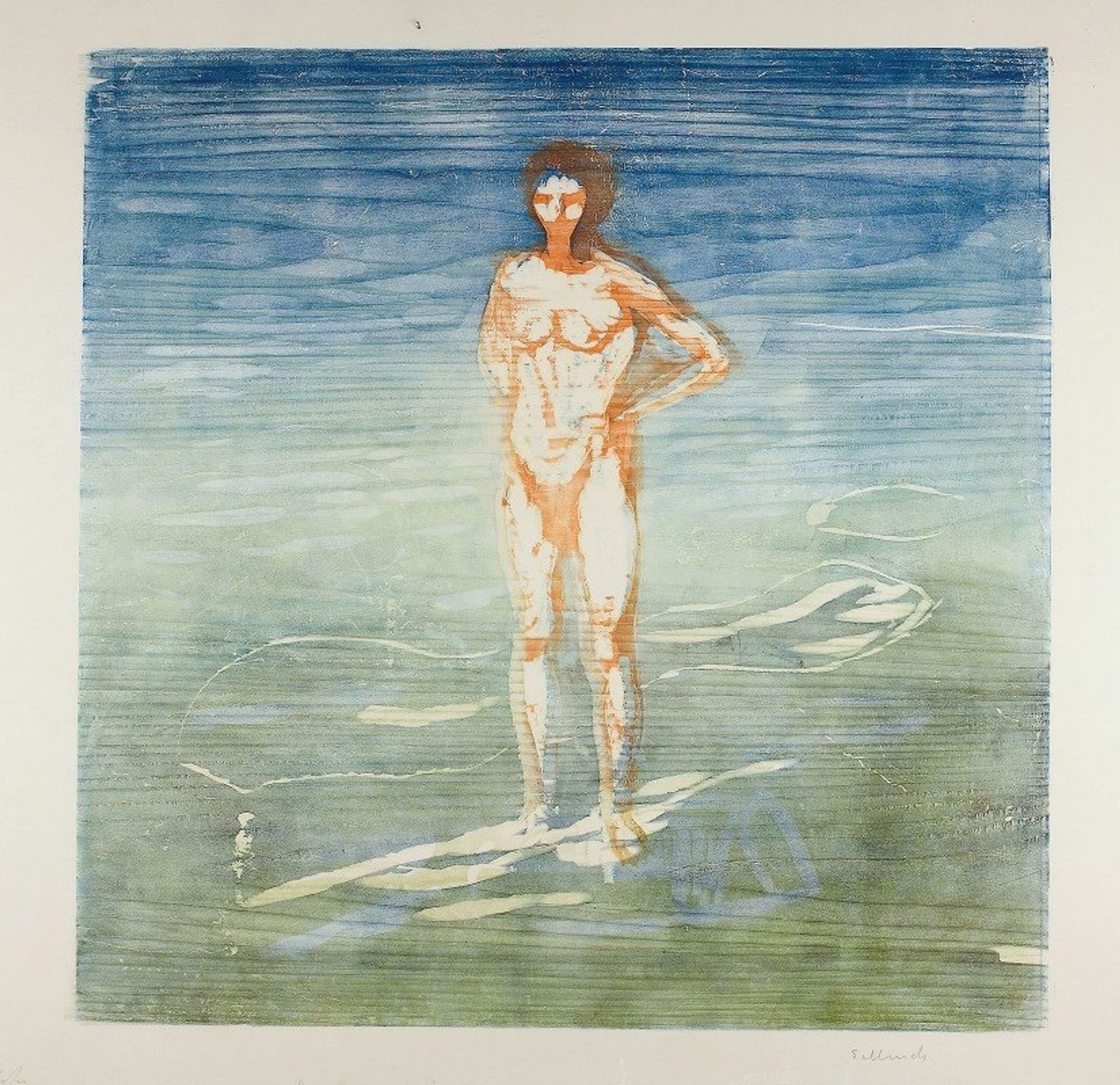 Man Bathing by Edvard Munch