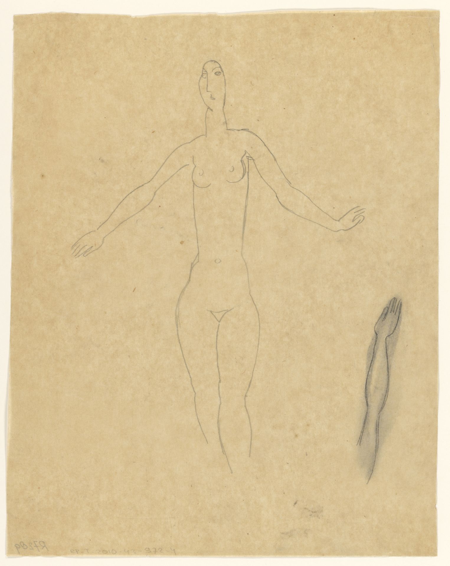 Vrouwelijk naakt by Leo Gestel