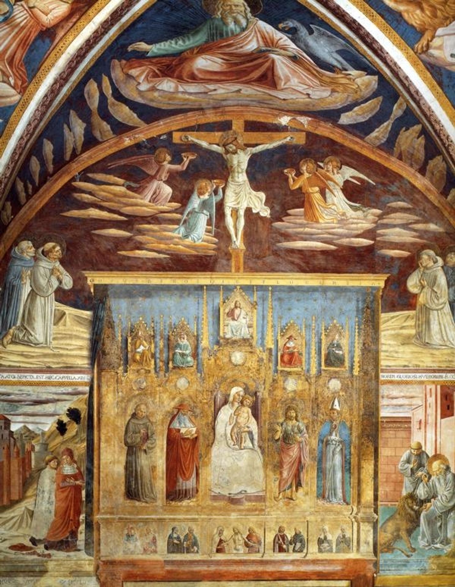 Madonna and Child Surrounded by Saints by Benozzo Gozzoli