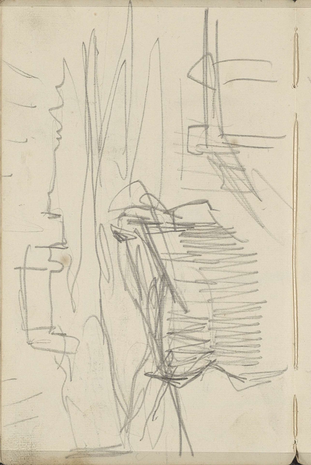 Aangemeerde boot, mogelijk een schuit by George Hendrik Breitner