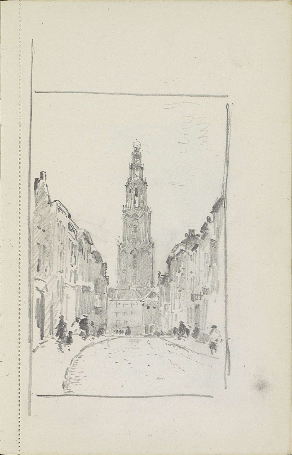 Gezicht op de Martinikerk te Groningen by Cornelis Vreedenburgh