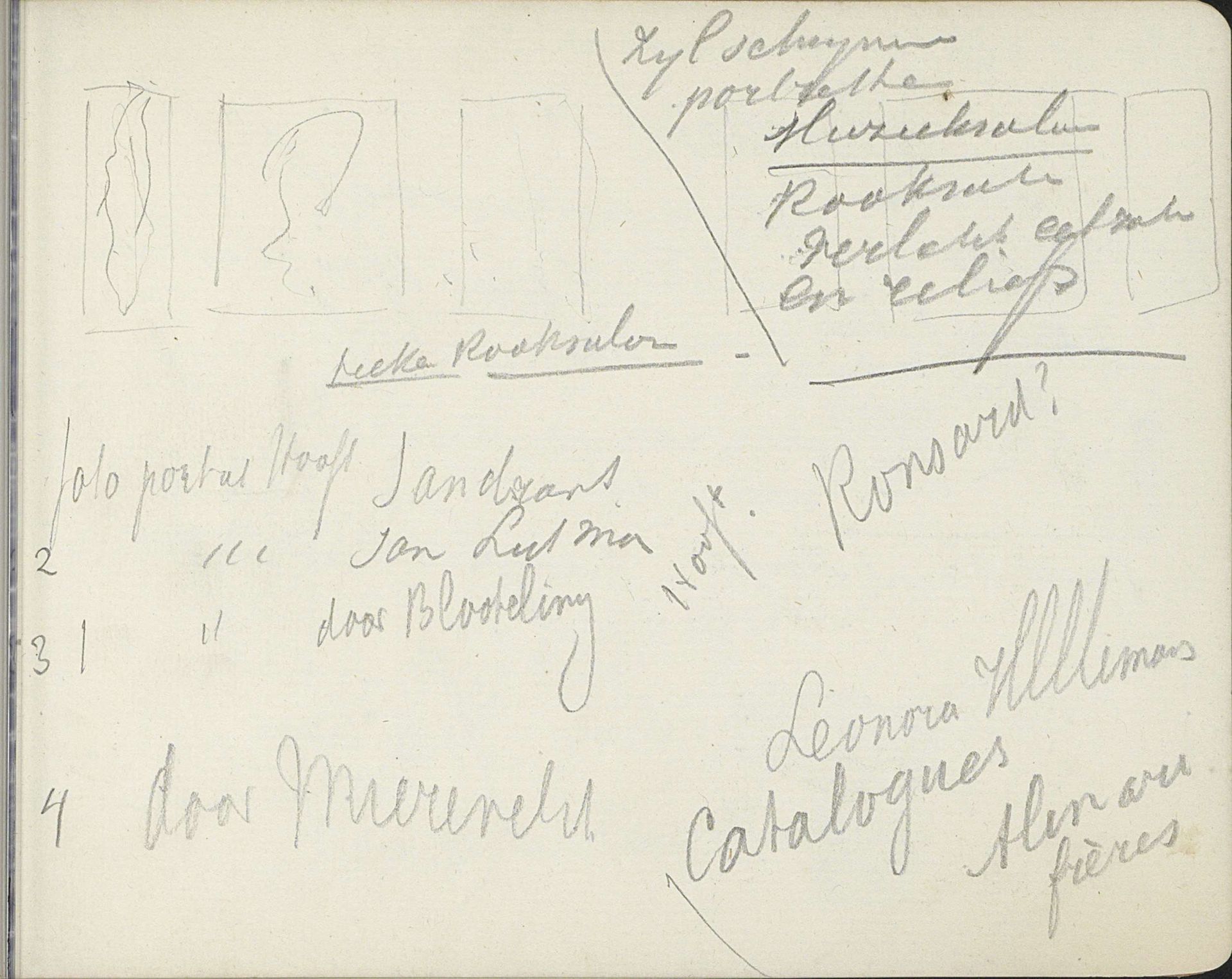 Ontwerpen voor reliëfs by Carel Adolph Lion Cachet