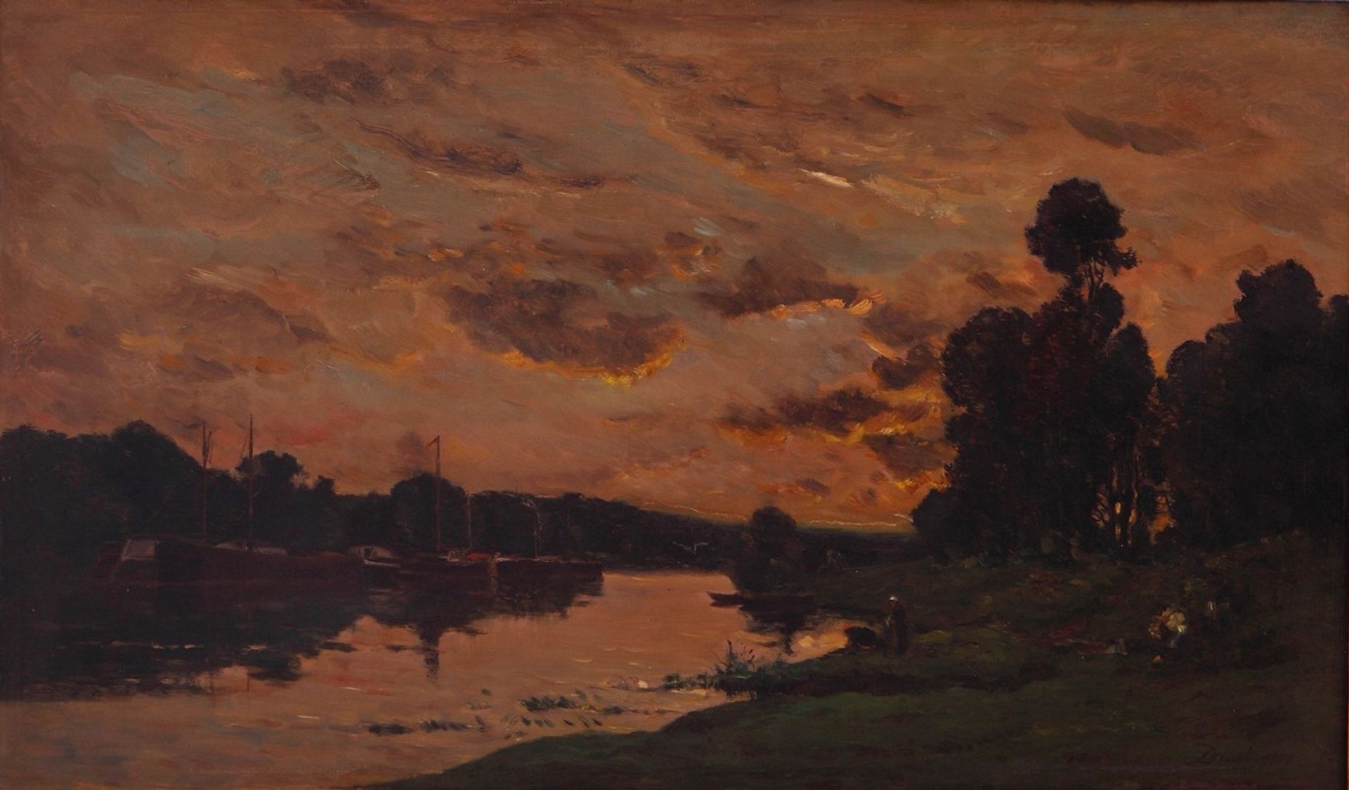 La tarde by Charles François Daubigny