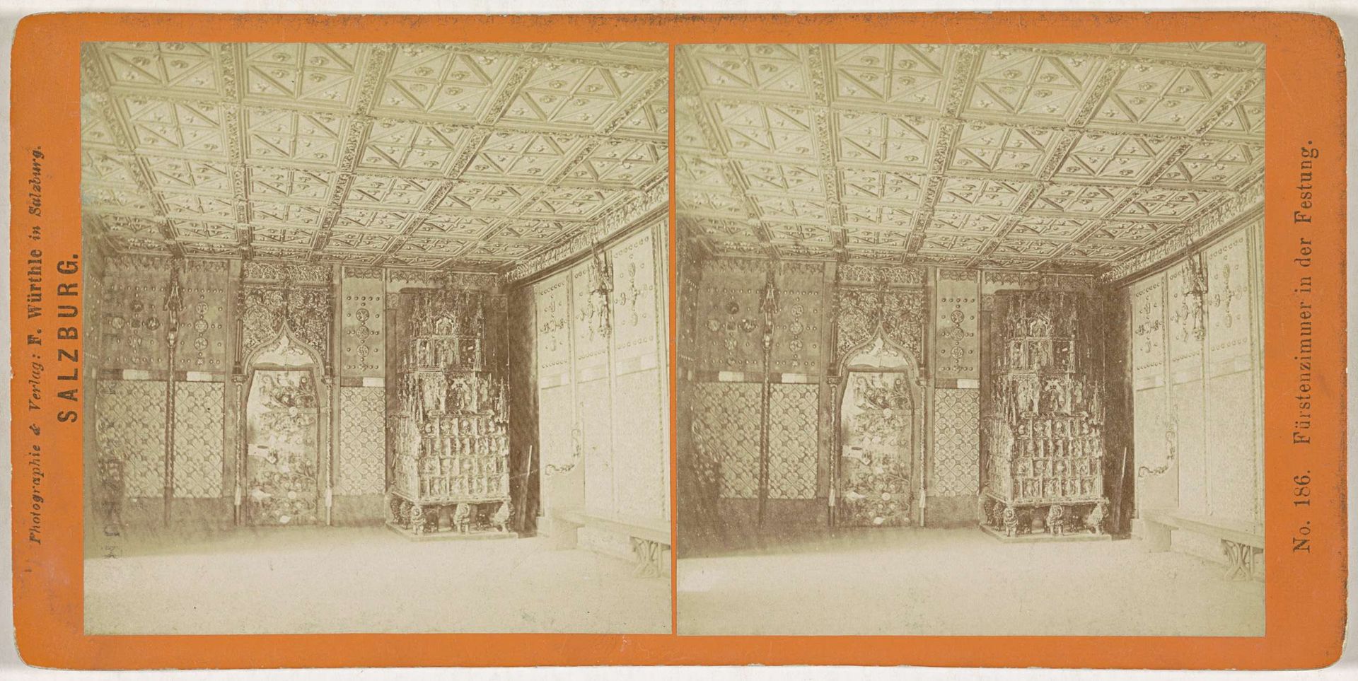 Vorstenkamer ofwel gouden kamer, in de vesting Hohensalzburg by Carl Friedrich Würthle