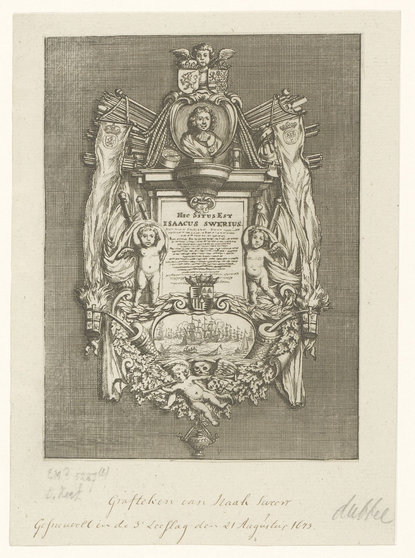 Grafteken voor Isaac Sweers in de Oude Kerk te Amsterdam by Anonymous
