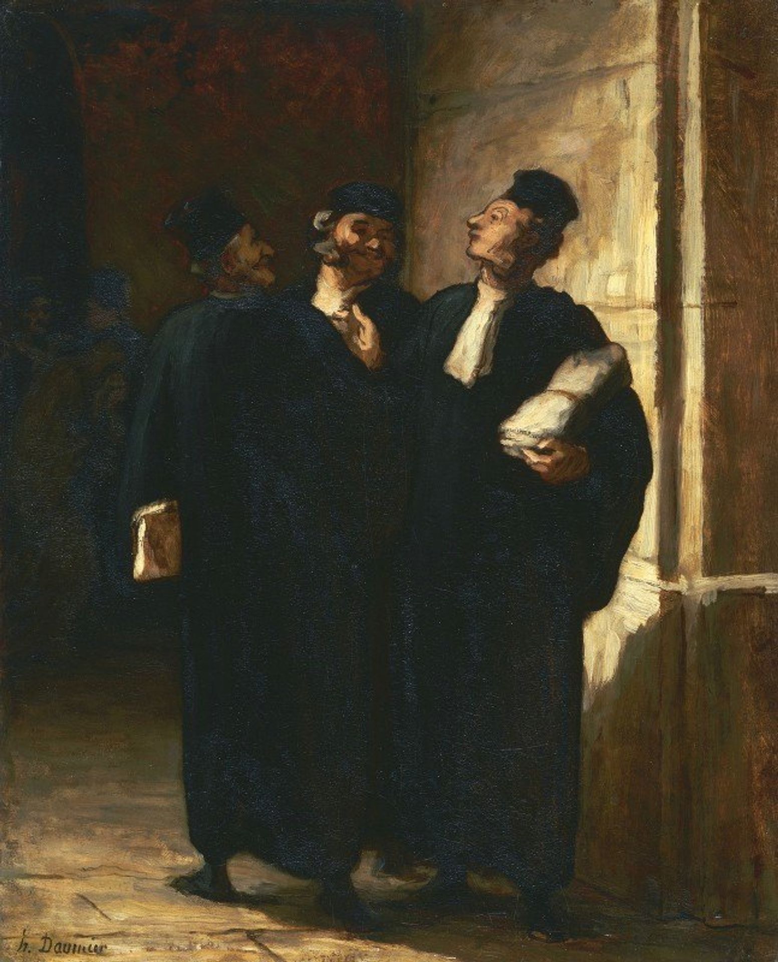 Three Lawyers by Honoré Daumier
