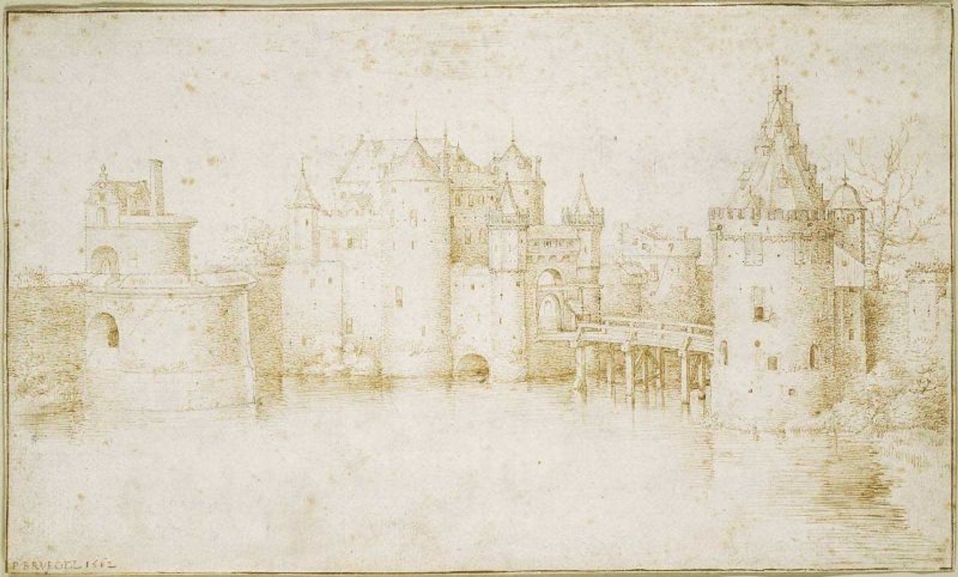 Walls Towers and Gates of Amsterdam by Pieter Bruegel the Elder