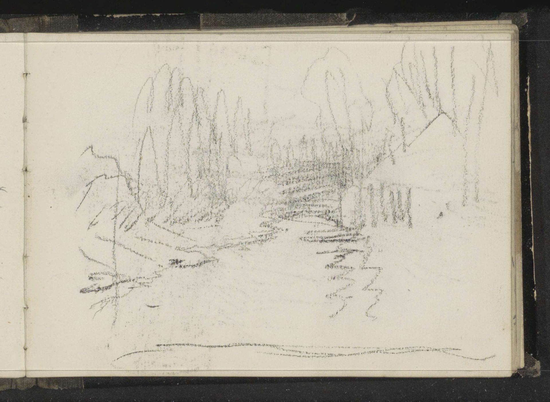 Landschap, vermoedelijk met een huis by Anton Mauve