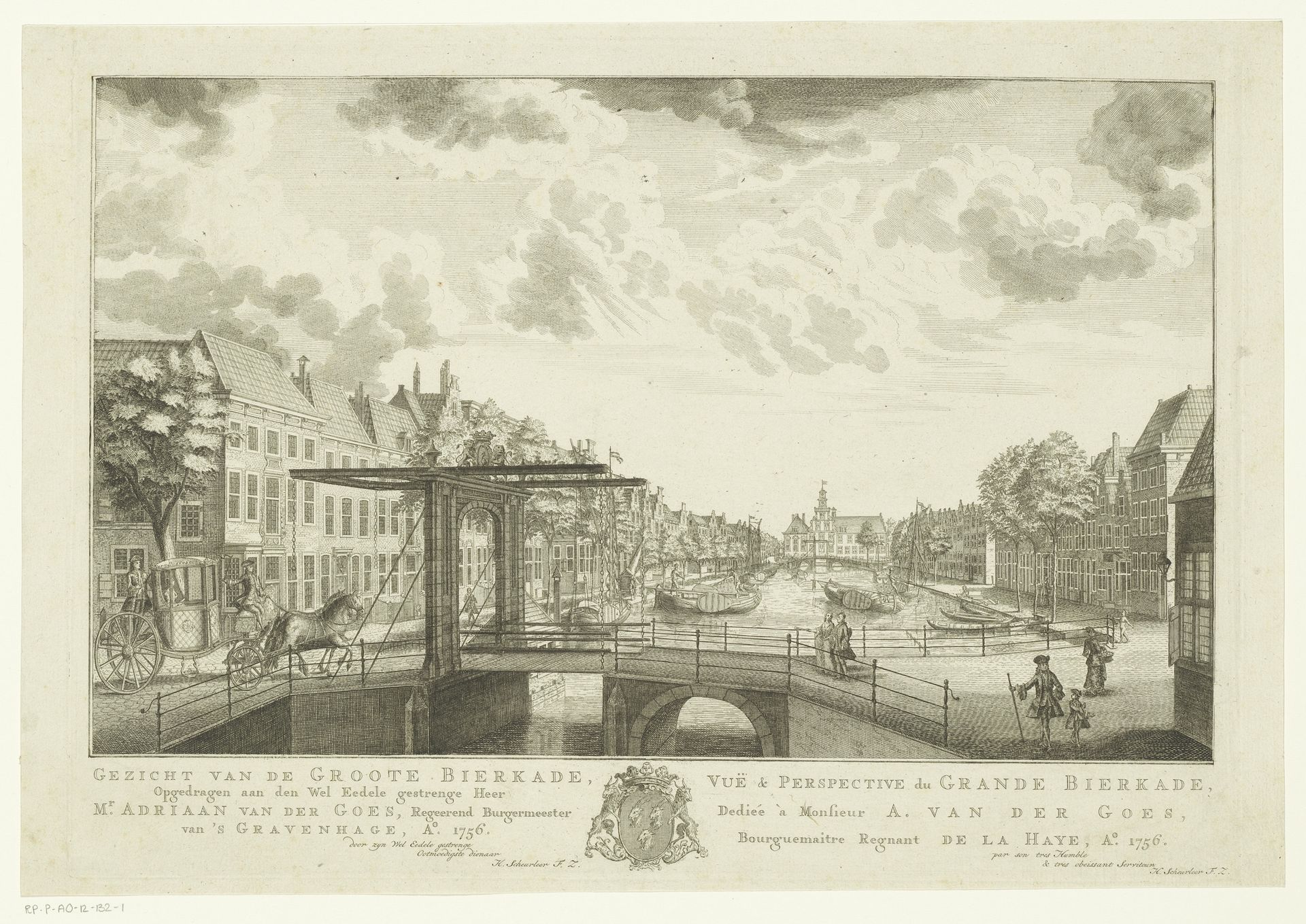 Gezicht op de Bierkade te Den Haag by Iven Besoet