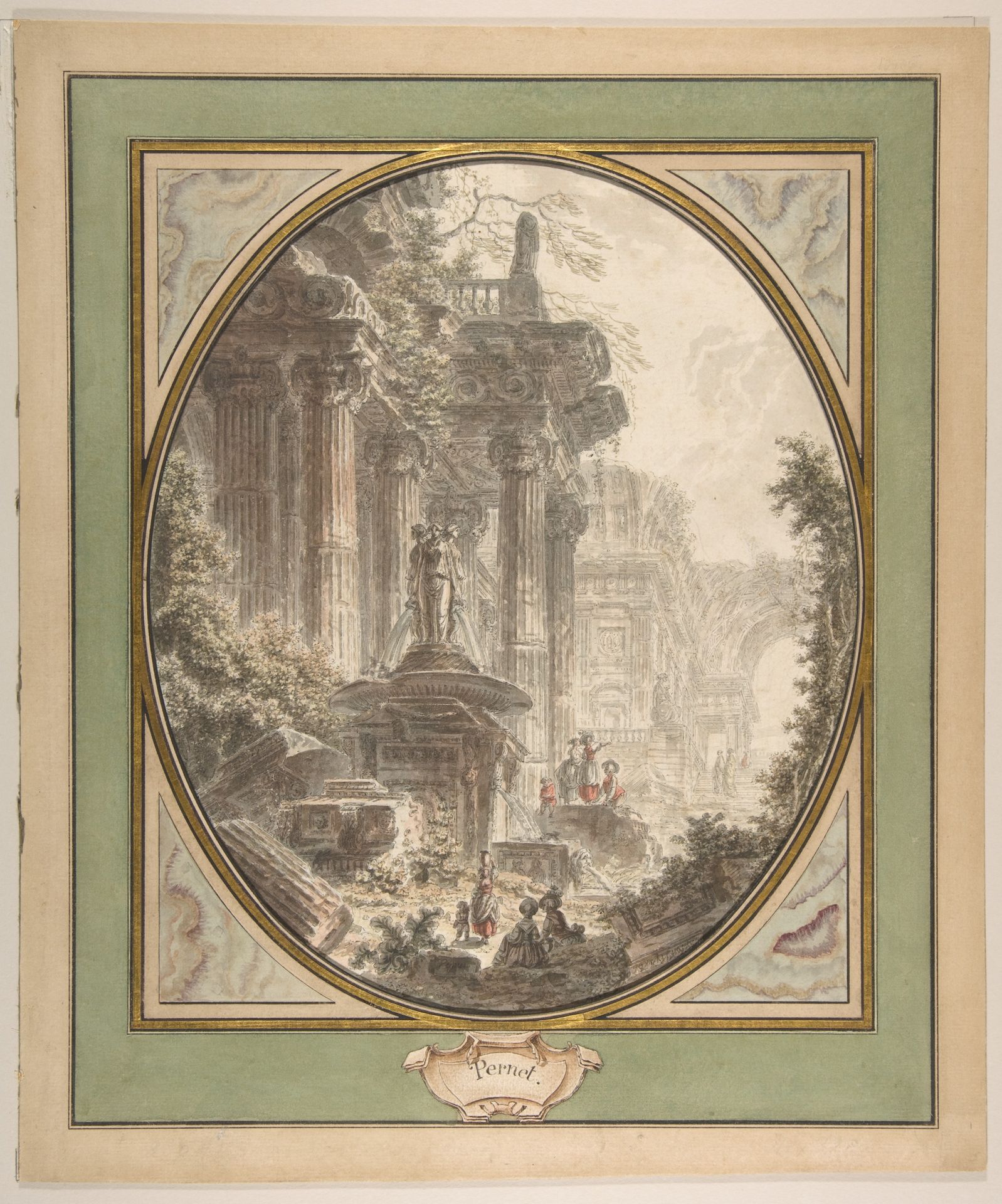 Architectural Capriccio by Jean Henri Alexandre Pernet