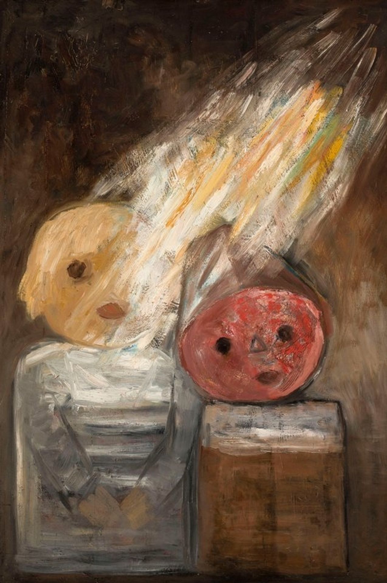 Self-portrait with a palette by Tadeusz Makowski