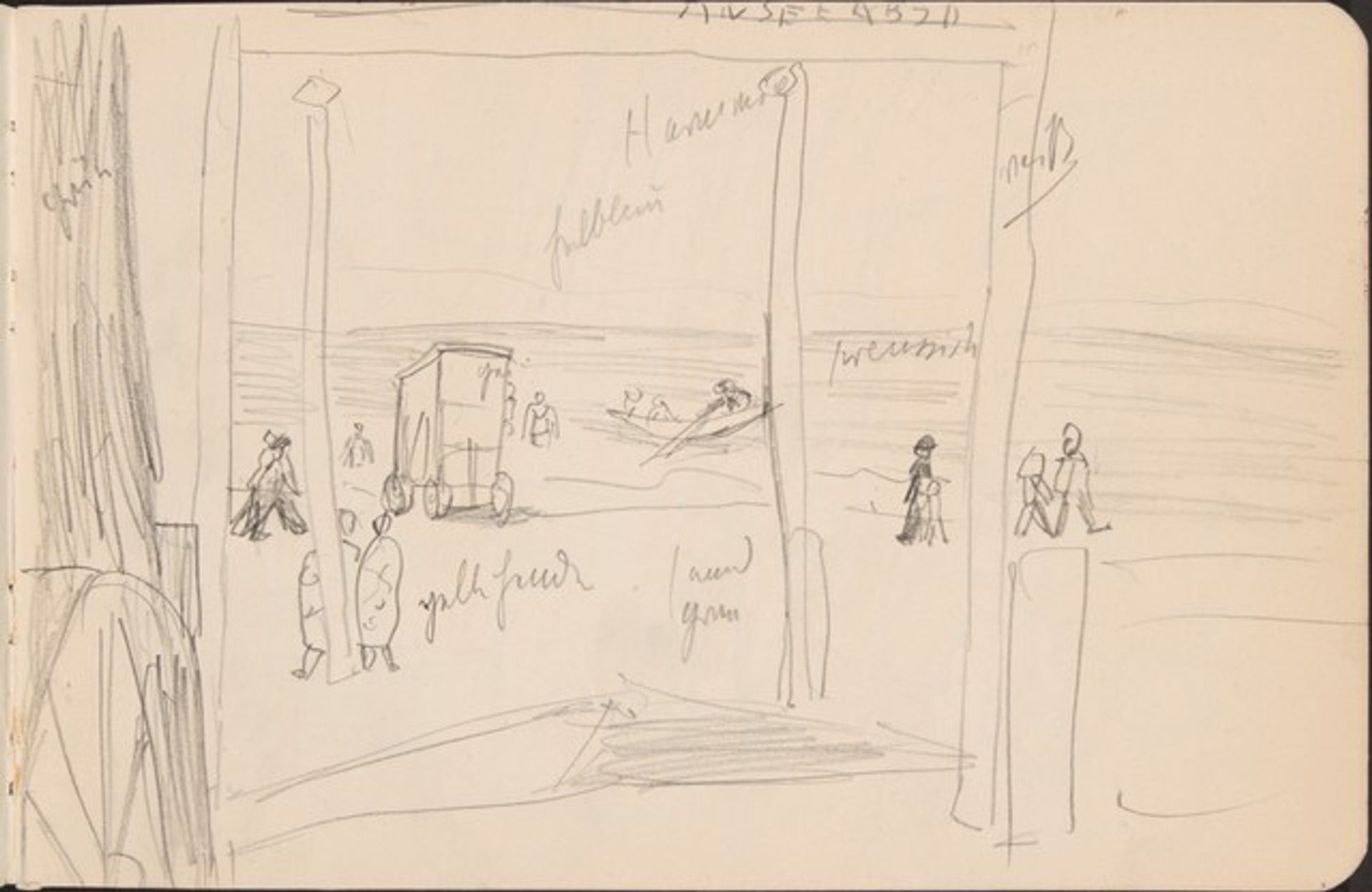 Strandlandschaft mit Badenden (Seascape with Bathers) [p. 1] by Max Beckmann