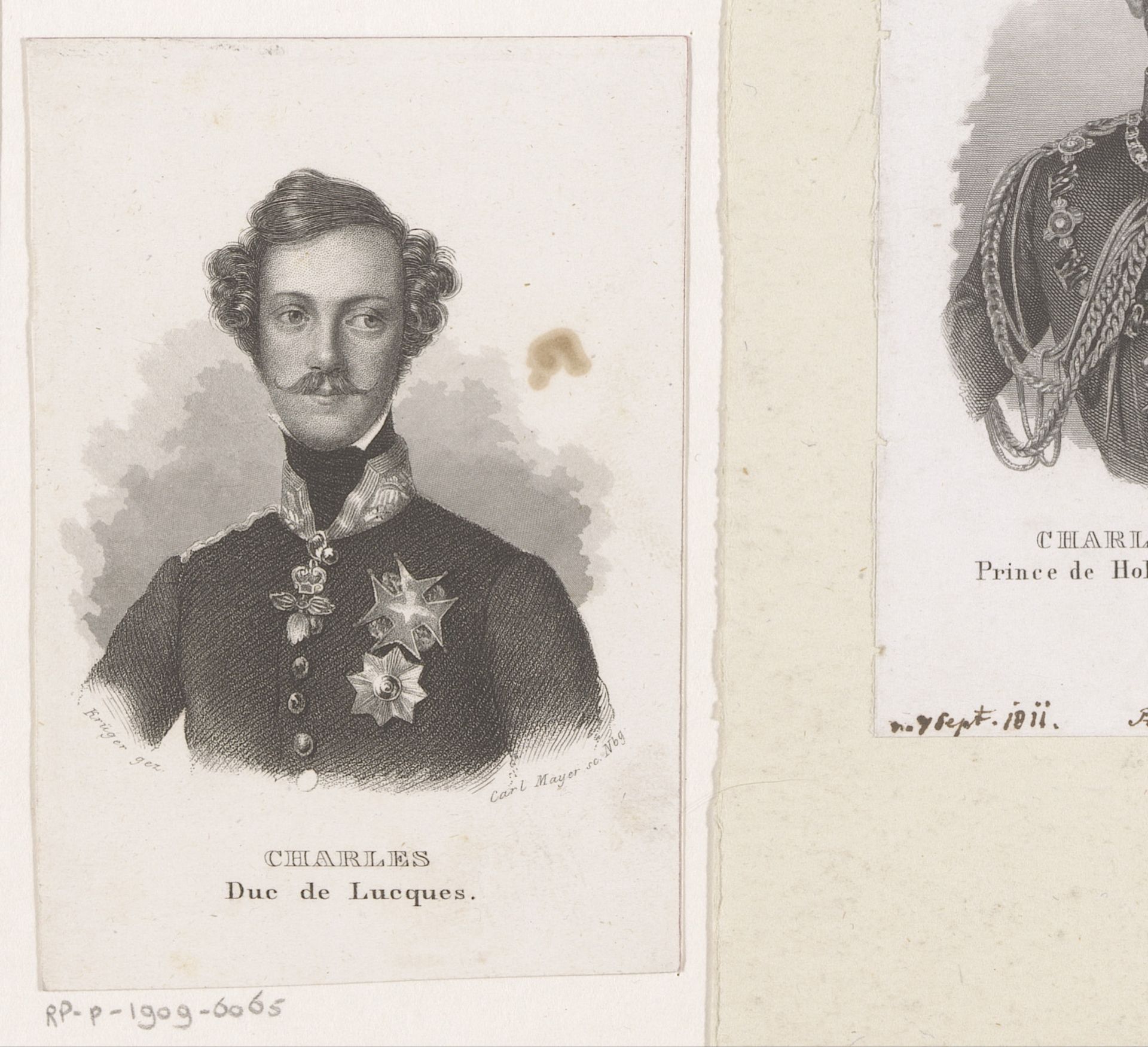 Portret van Karel Lodewijk Ferdinand van Bourbon-Parma by Carl Mayer