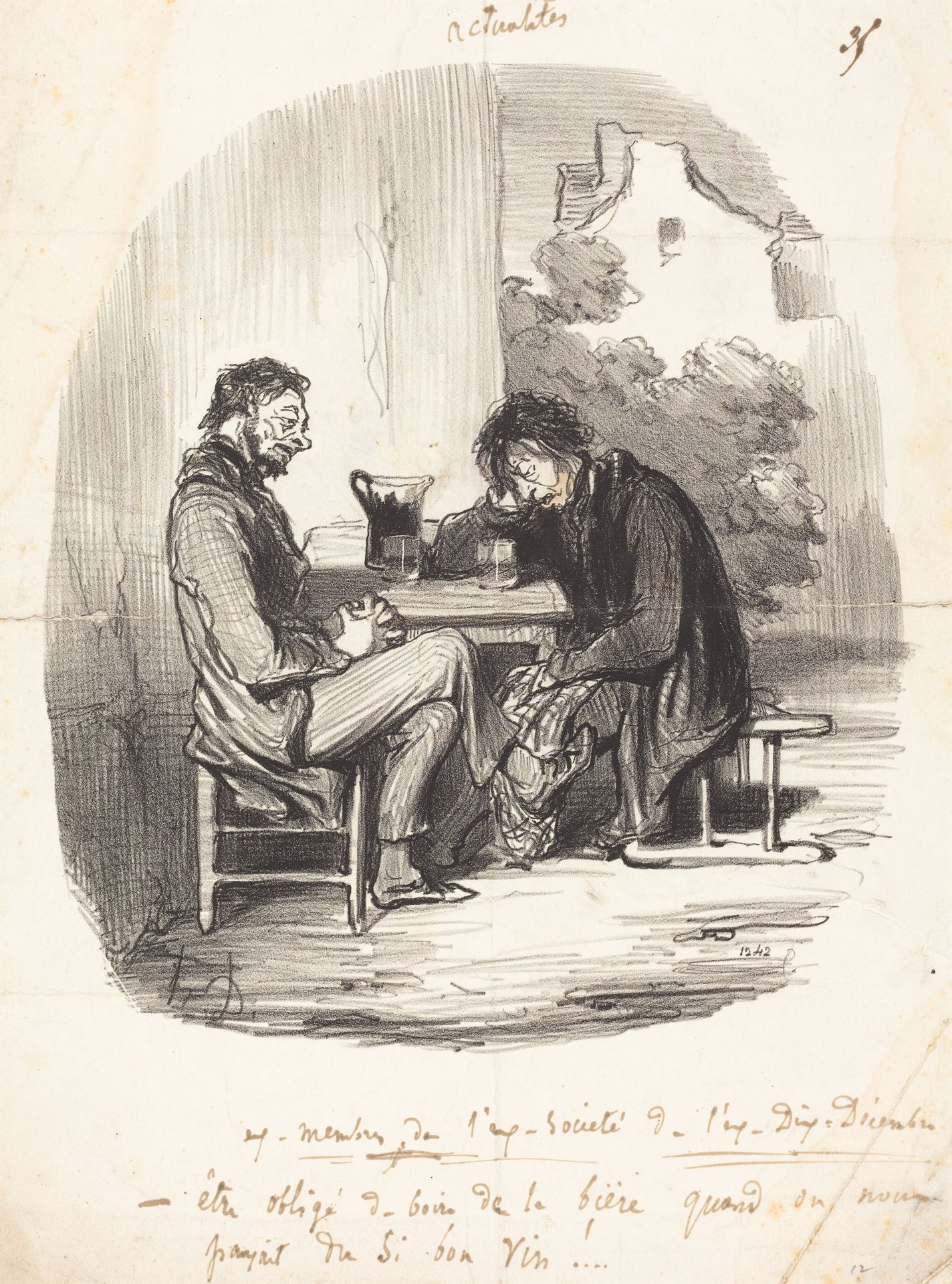 Ex-membres de l'ex-société de l'ex-Dix-décembre by Honoré Daumier