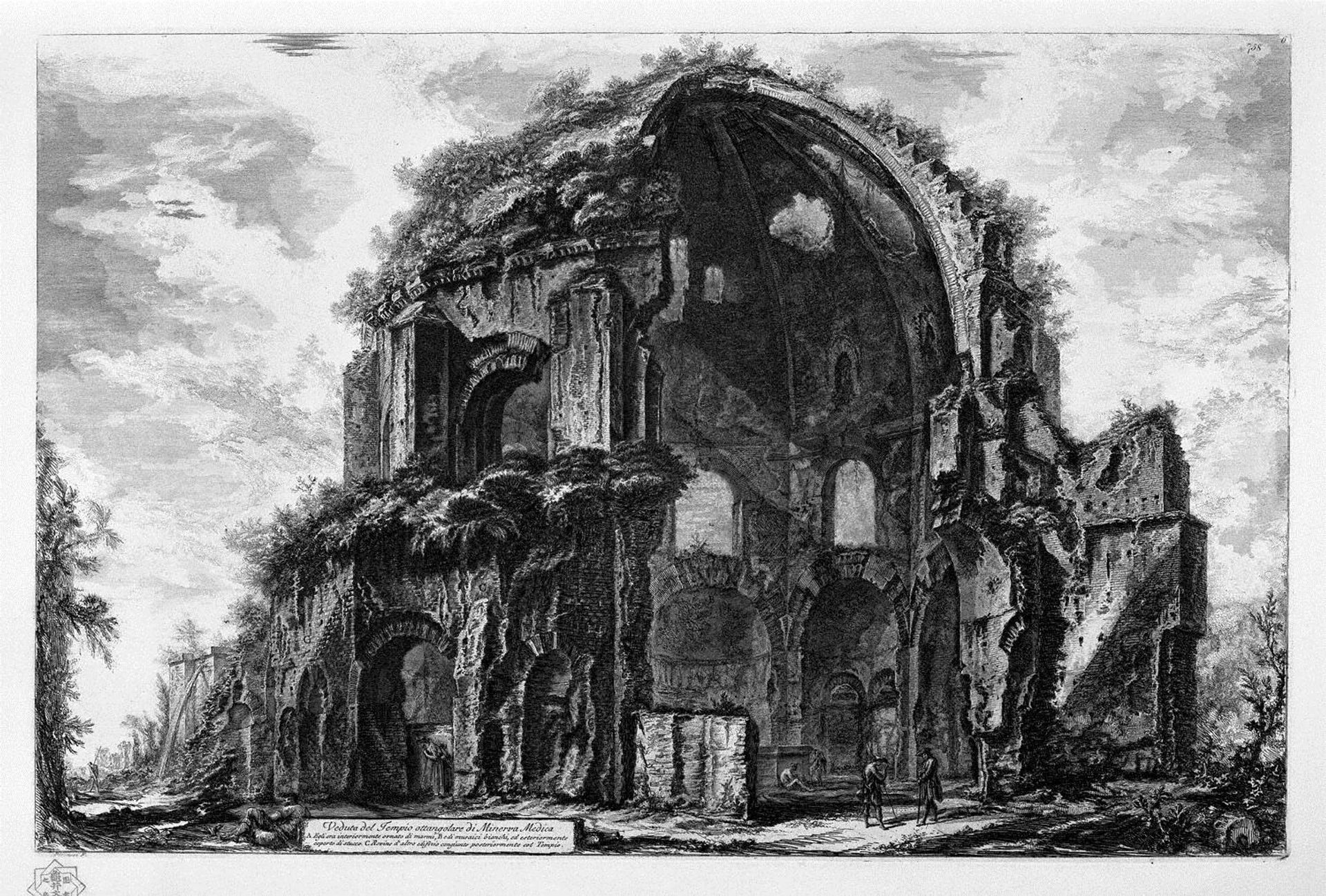 View of the Temple of Minerva Medica by Giovanni Battista Piranesi