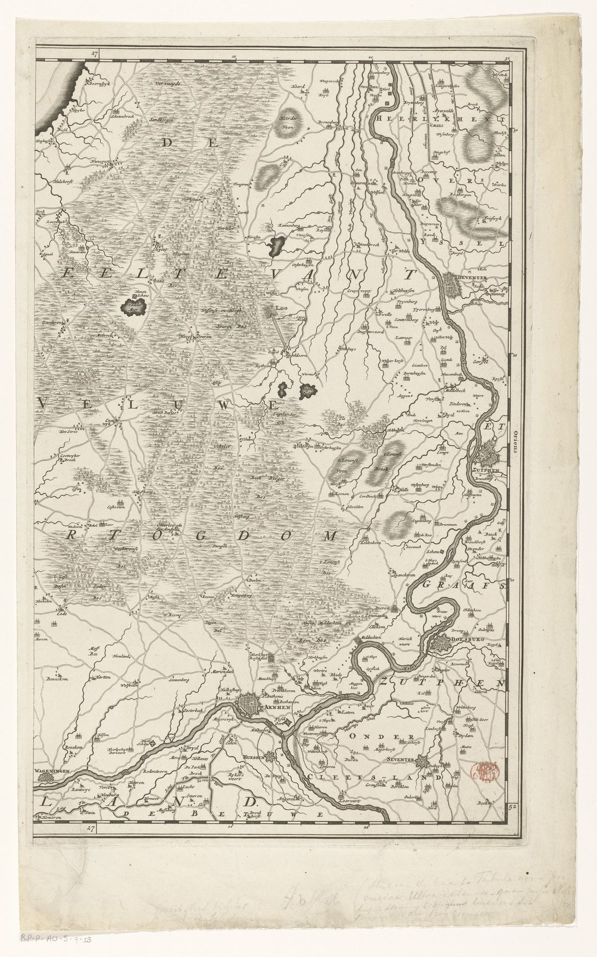 Kaart van de Veluwe by Luggert van Anse