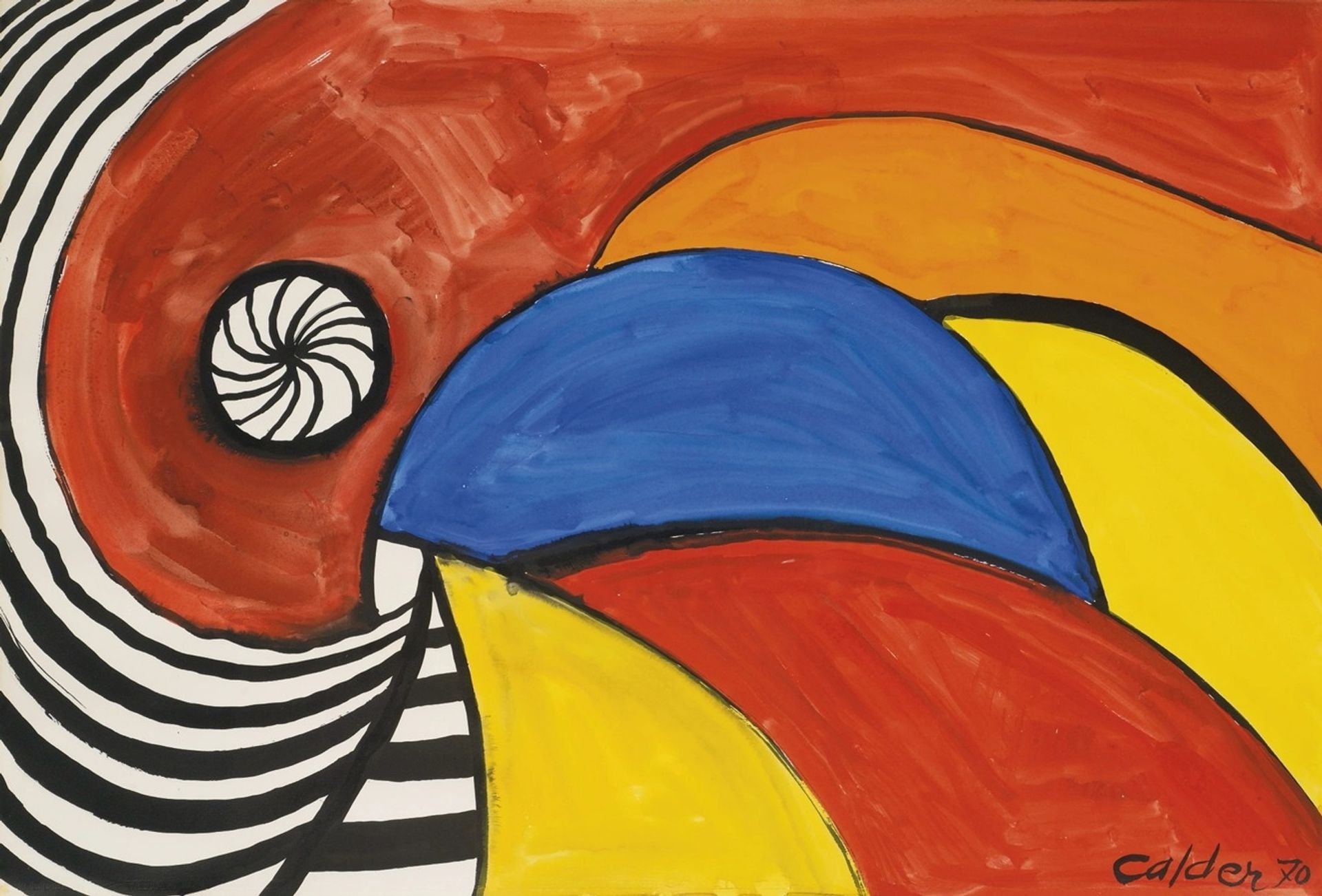 Paysage avec Disc Spirale by Alexander Calder