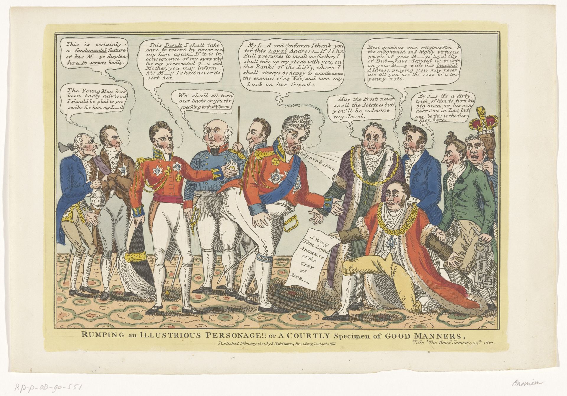 Koning George IV en Ierse gezanten, 1821 by Anonymous