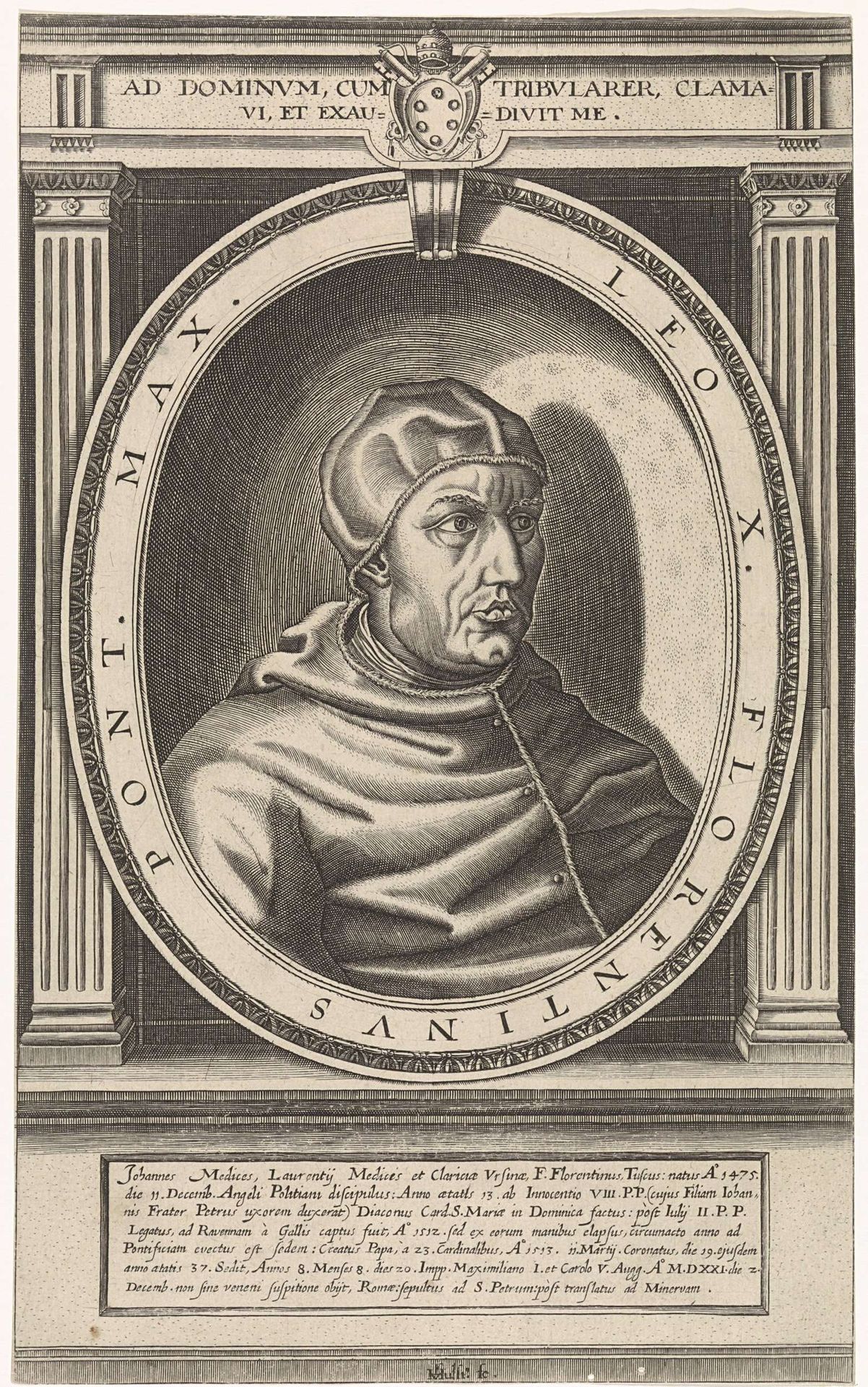 Portret van paus Leo X by Friedrich van Hulsen