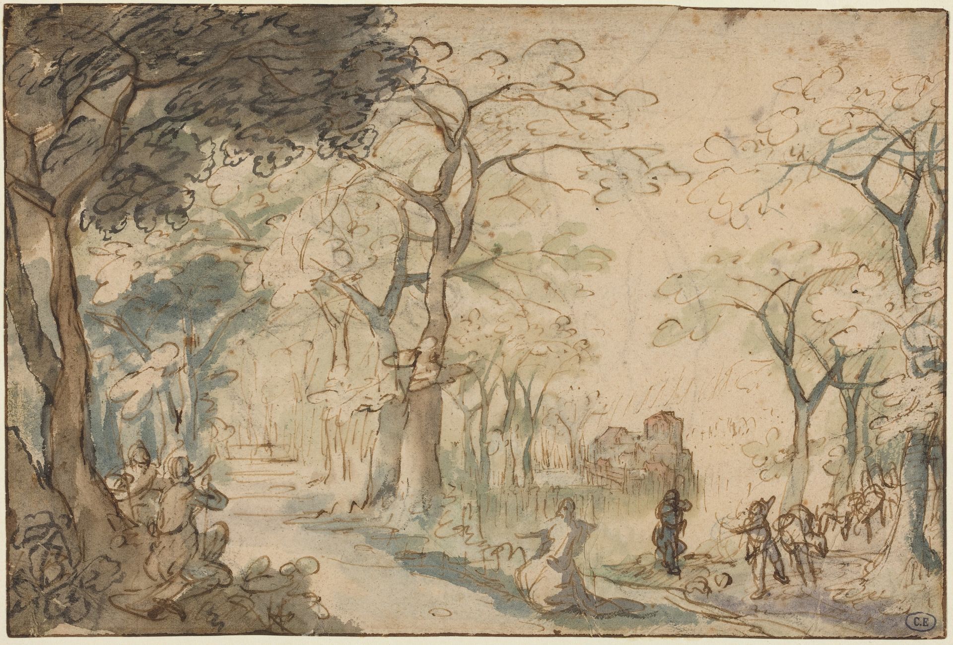 Landscape with Elisha Mocked by David Vinckboons