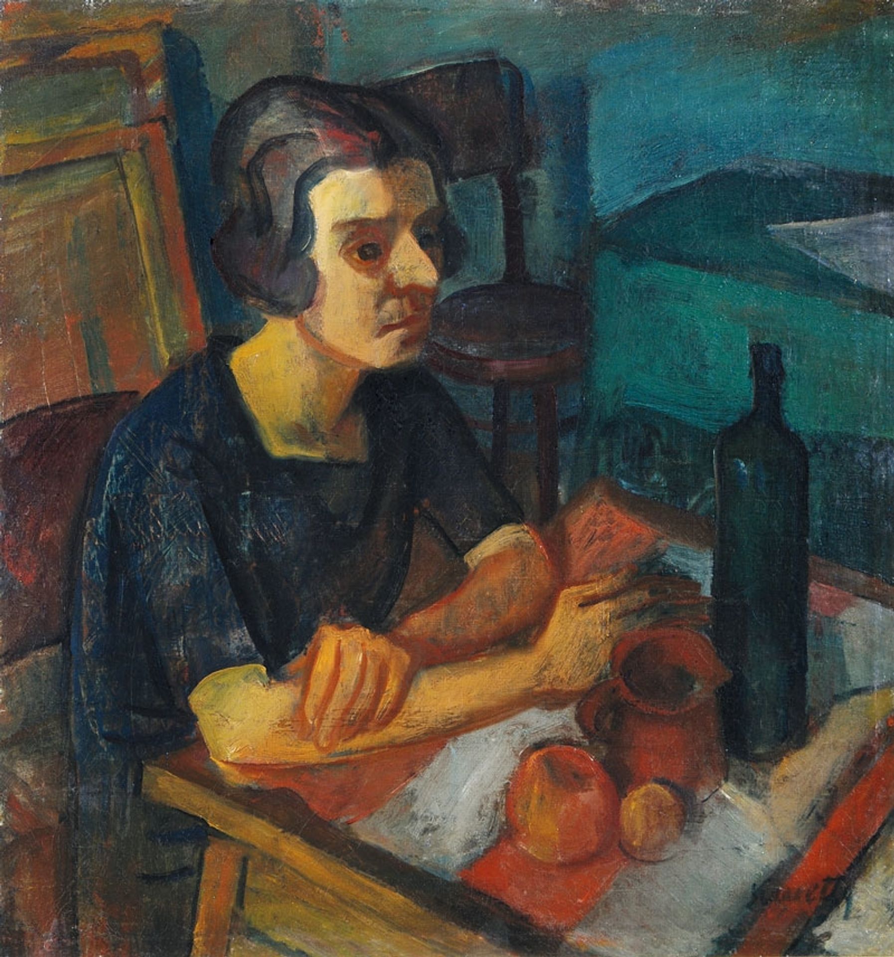 Woman in Interior by Kmetty János