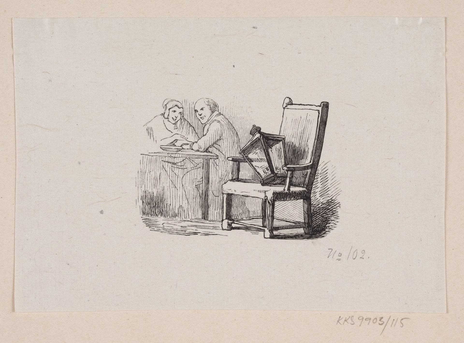 Illustration til "Den gamle Gadelygte" i H.C. Andersen, "Eventyr og Historier", Bind 2 by H.P. Hansen