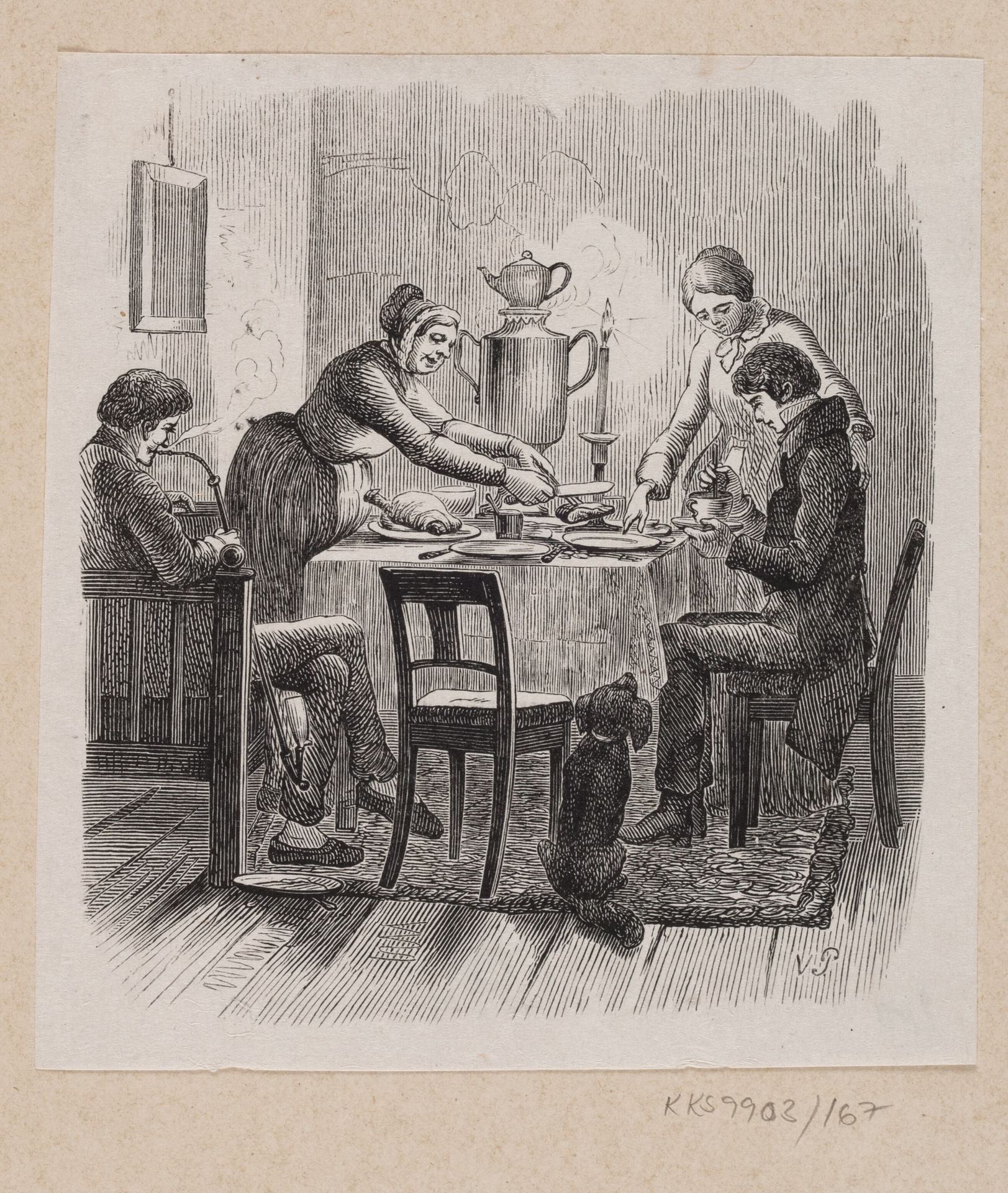 Illustration til "Under Piletræet" i H.C. Andersen, "Eventyr og Historier", Bind 2 by H.P. Hansen