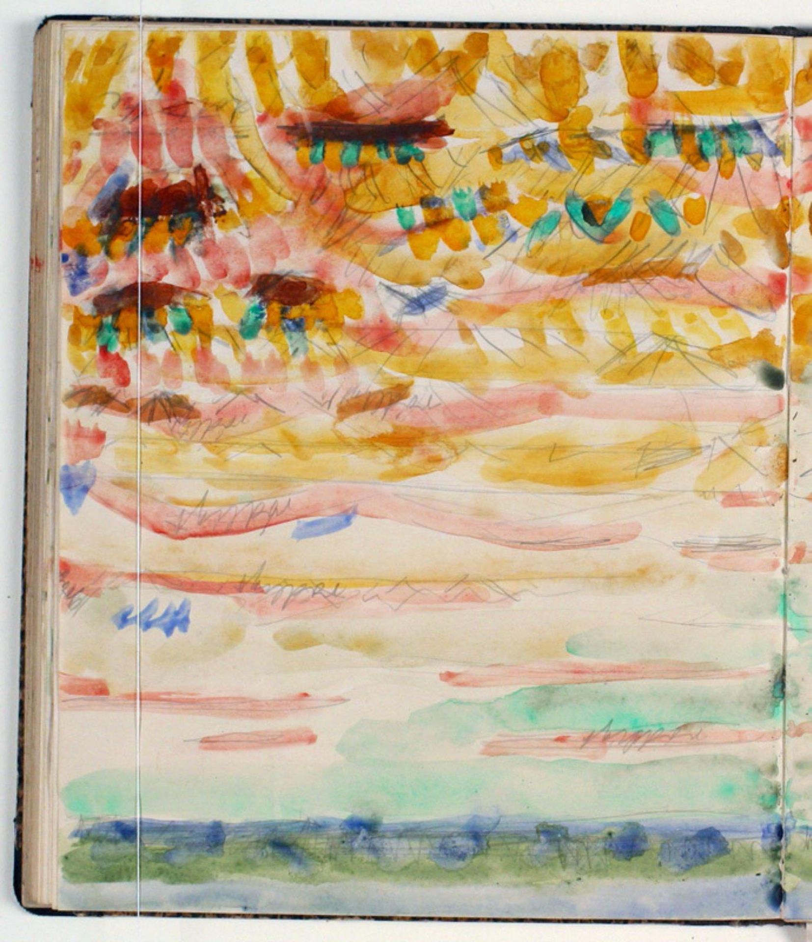 Landskabsstudie. Farveangivelser by Niels Larsen Stevns