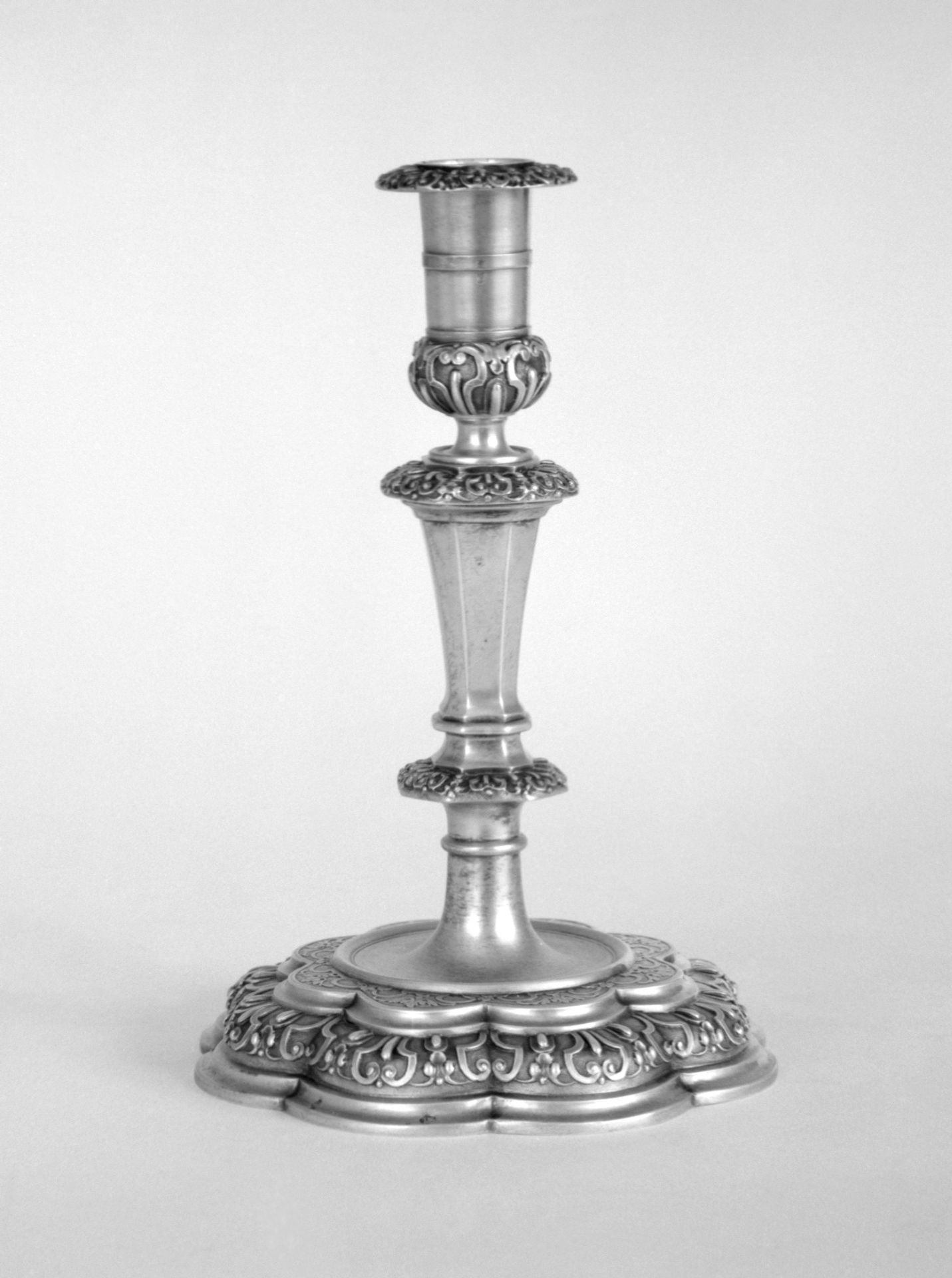 Candlestick (part of a set of four) by (Johann) Daniel Schäffler I