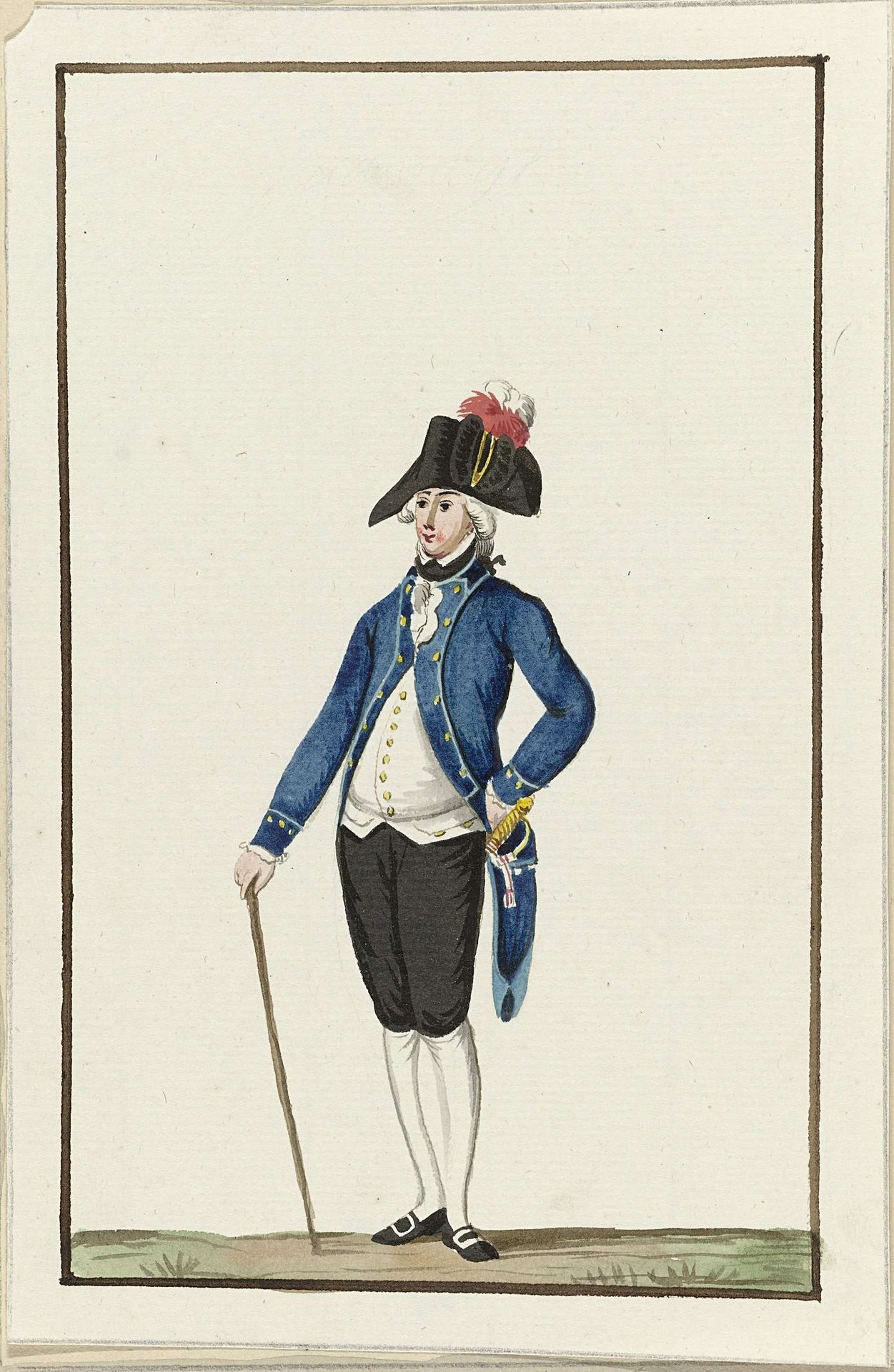 Montering van de schutterij van Zaandijk, ca. 1787 by Anonymous