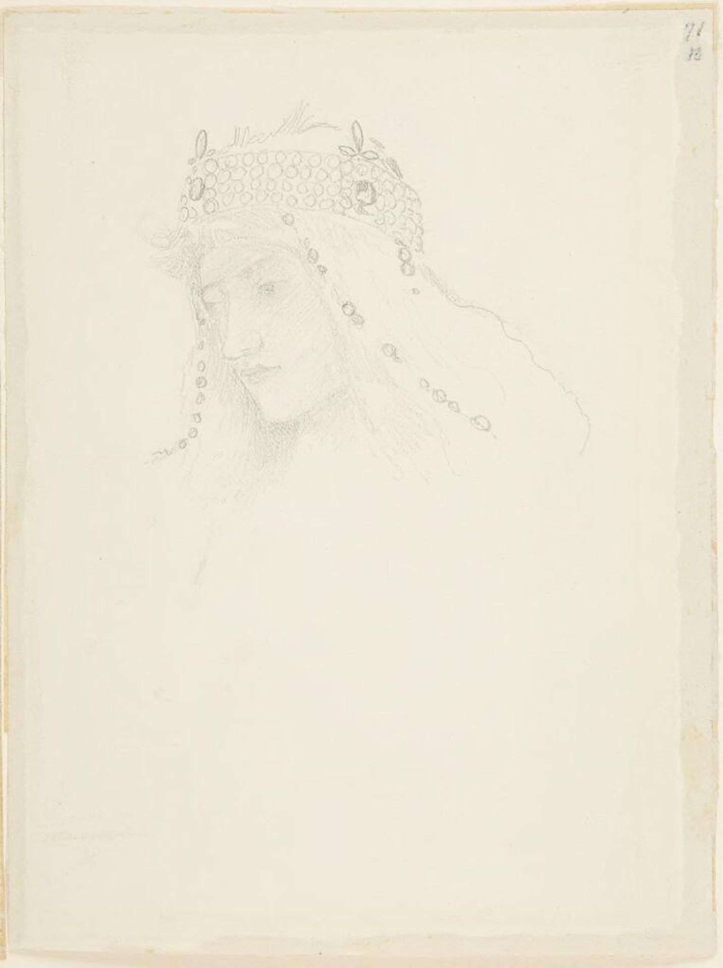 Head of a Girl, Study for "The Sleep of Arthur at Avalon" by Edward Burne-Jones