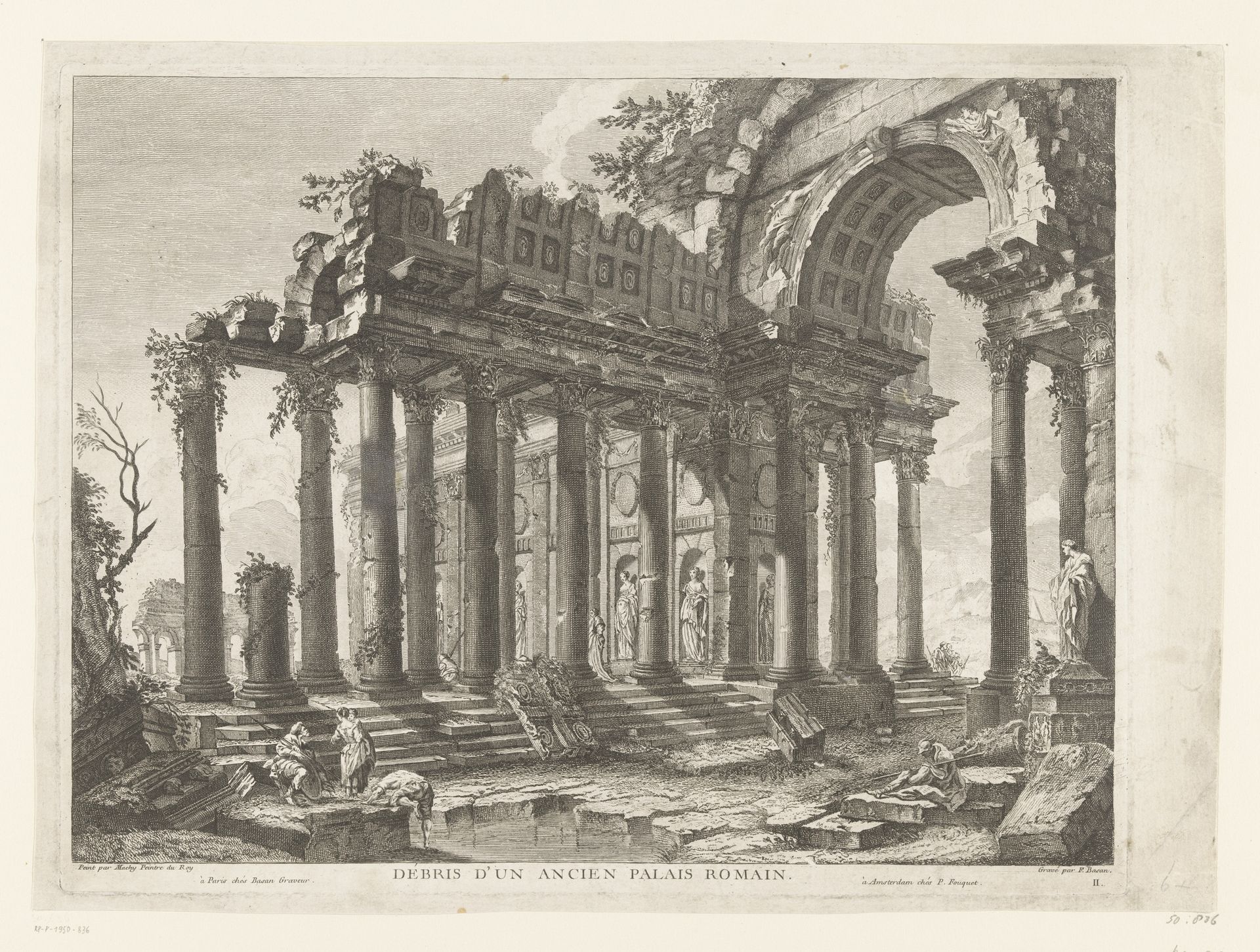 Ruïne van een oud Romeins paleis by Pierre François Basan