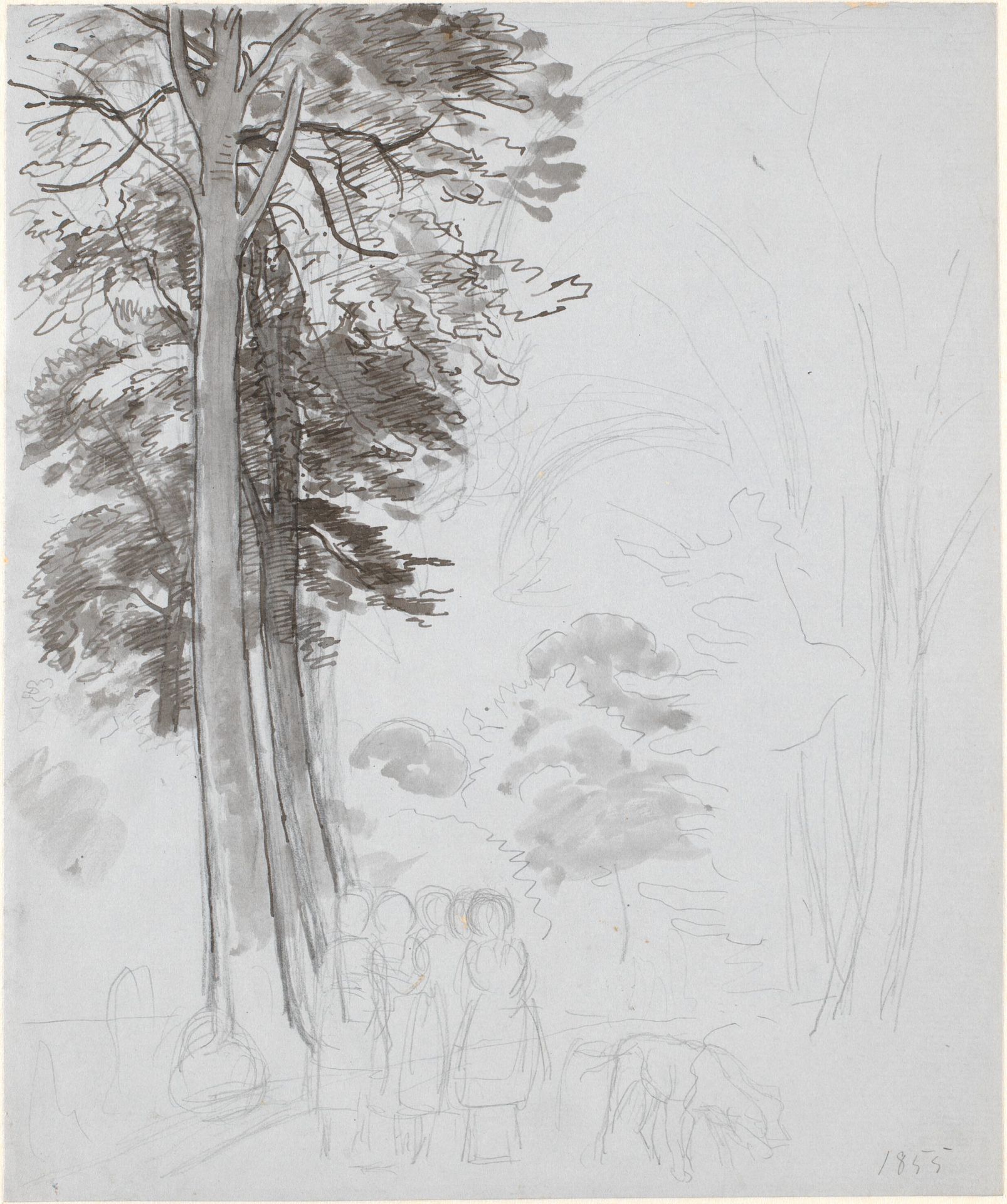 Studie til "Bøgeskov i Maj". by P.C. Skovgaard