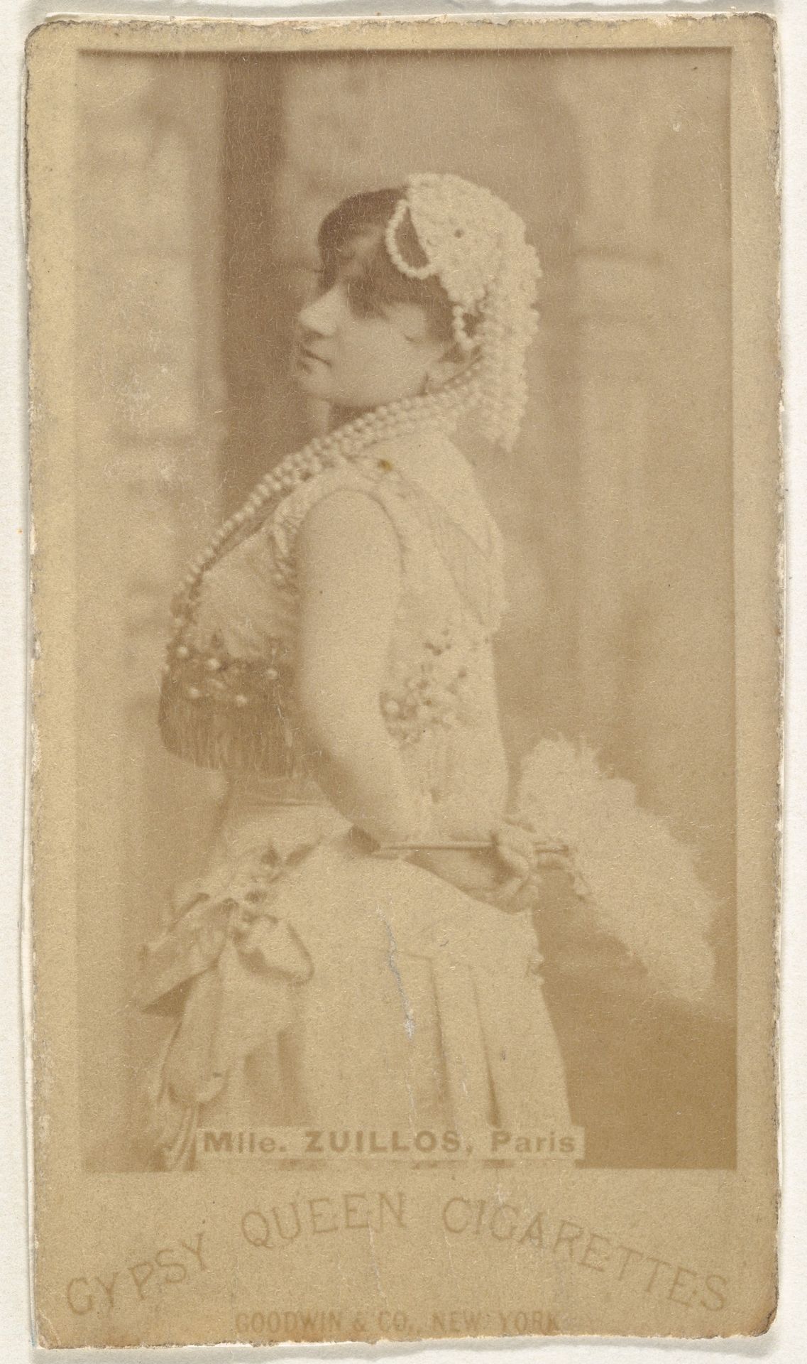 Mlle. Zuillos, Paris, from the Actors and Actresses series (N171) for Gypsy Queen Cigarettes by Goodwin & Company