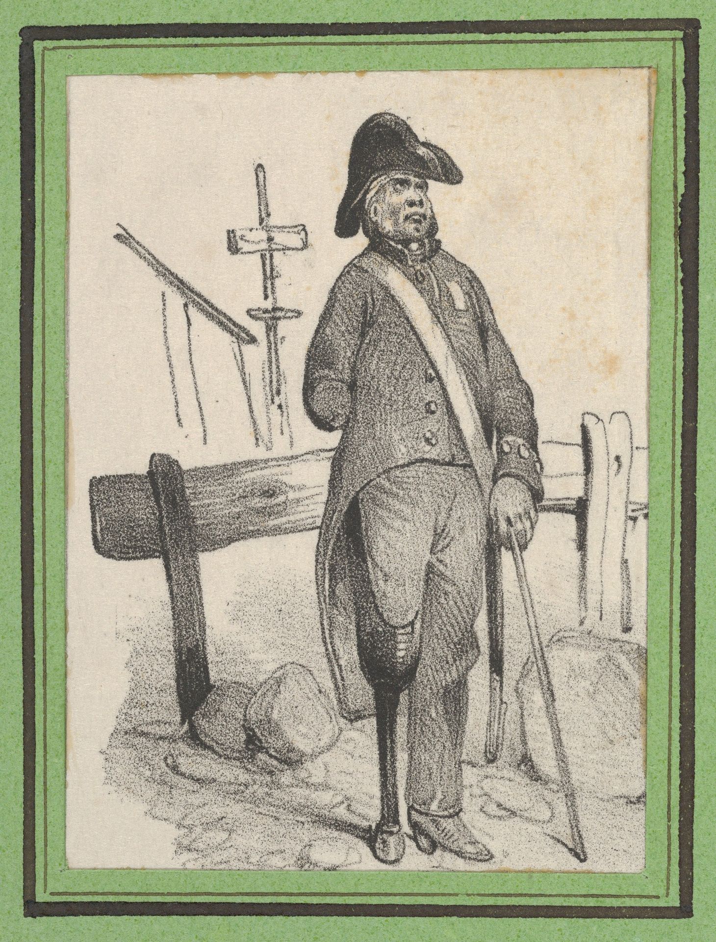 Soldier with a pegleg by Victor Adam