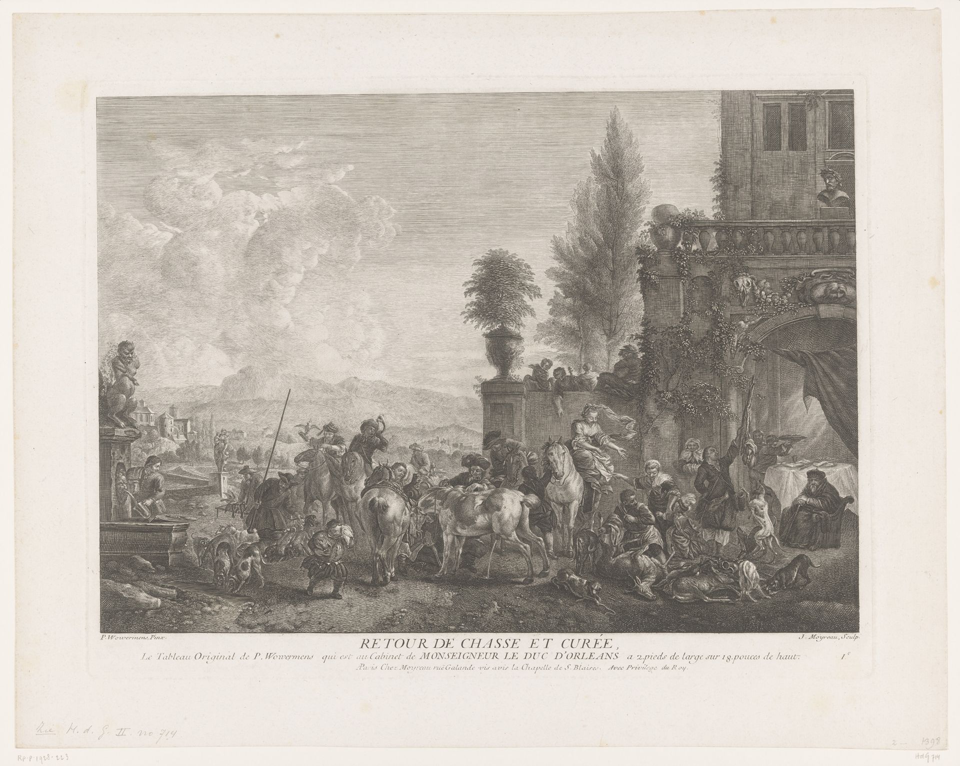 Terugkerend jachtgezelschap by Jean Moyreau
