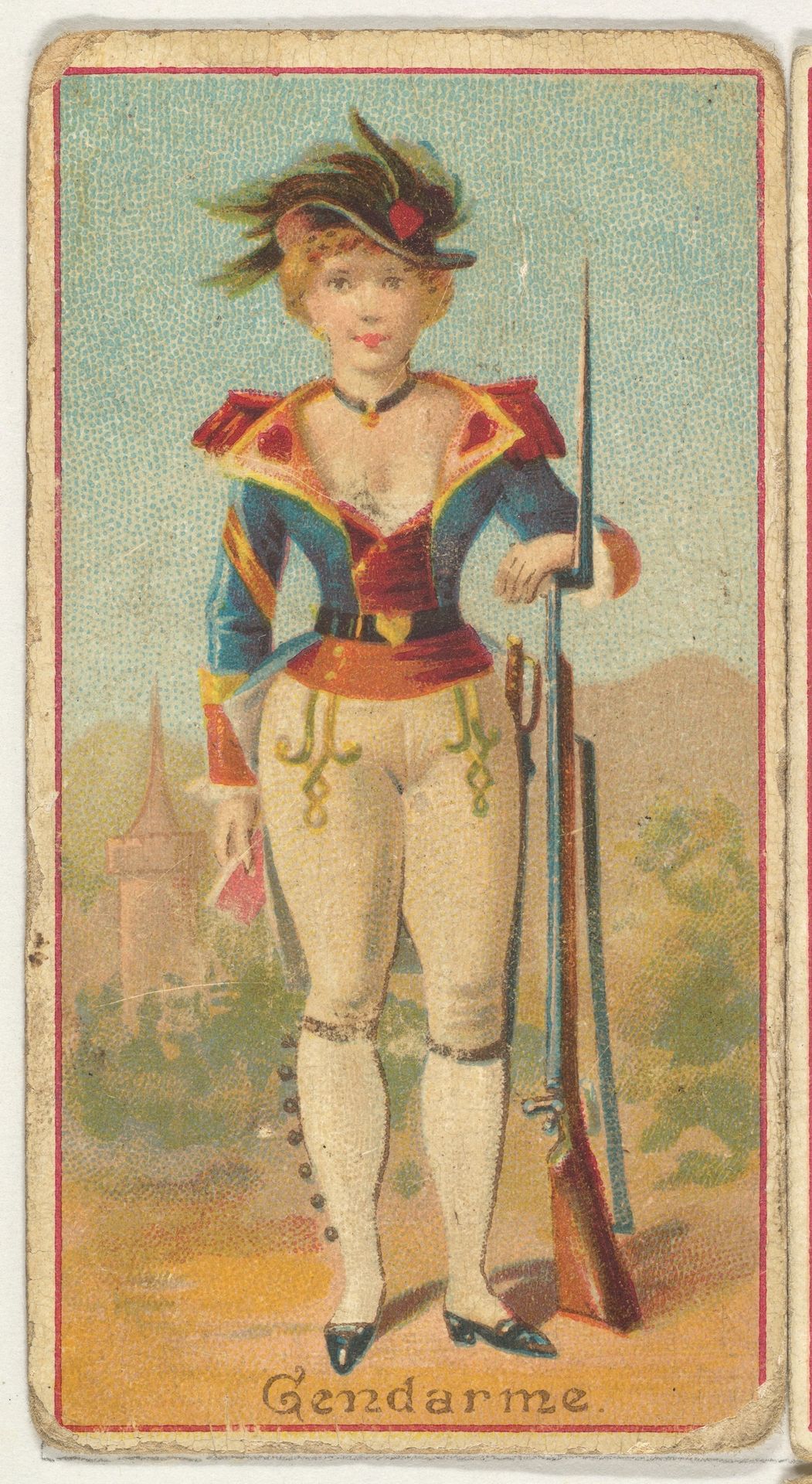 Gendarme, from the Occupations of Women series (N502) for Frishmuth's Tobacco Company by Frishmuth's Tobacco Company