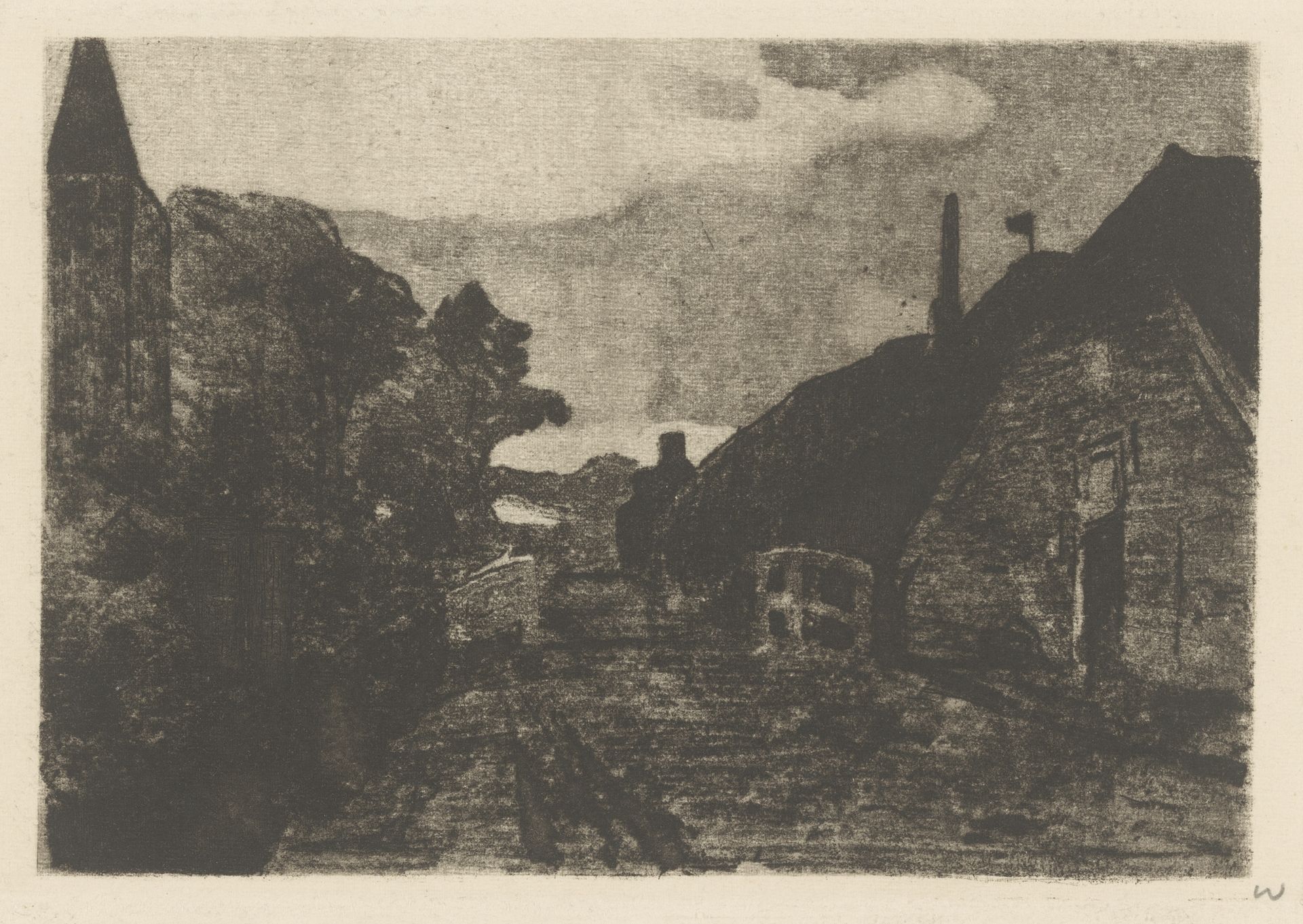 Dorpsweg in Diepenheim by Willem Witsen