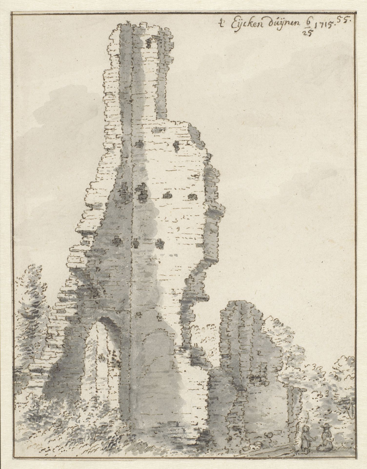 The Ruin of the Church of Eik en Duinen near The Hague by Valentijn Klotz