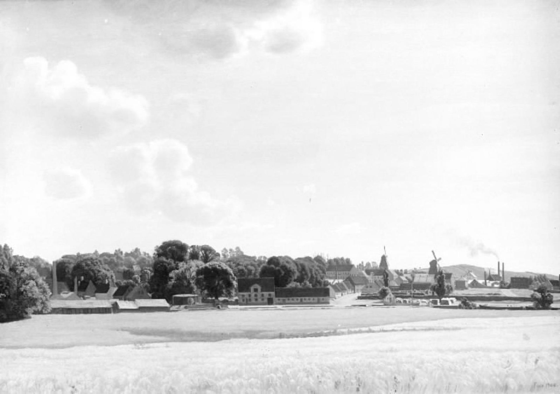 Landskab. Næstved by Ludvig Find