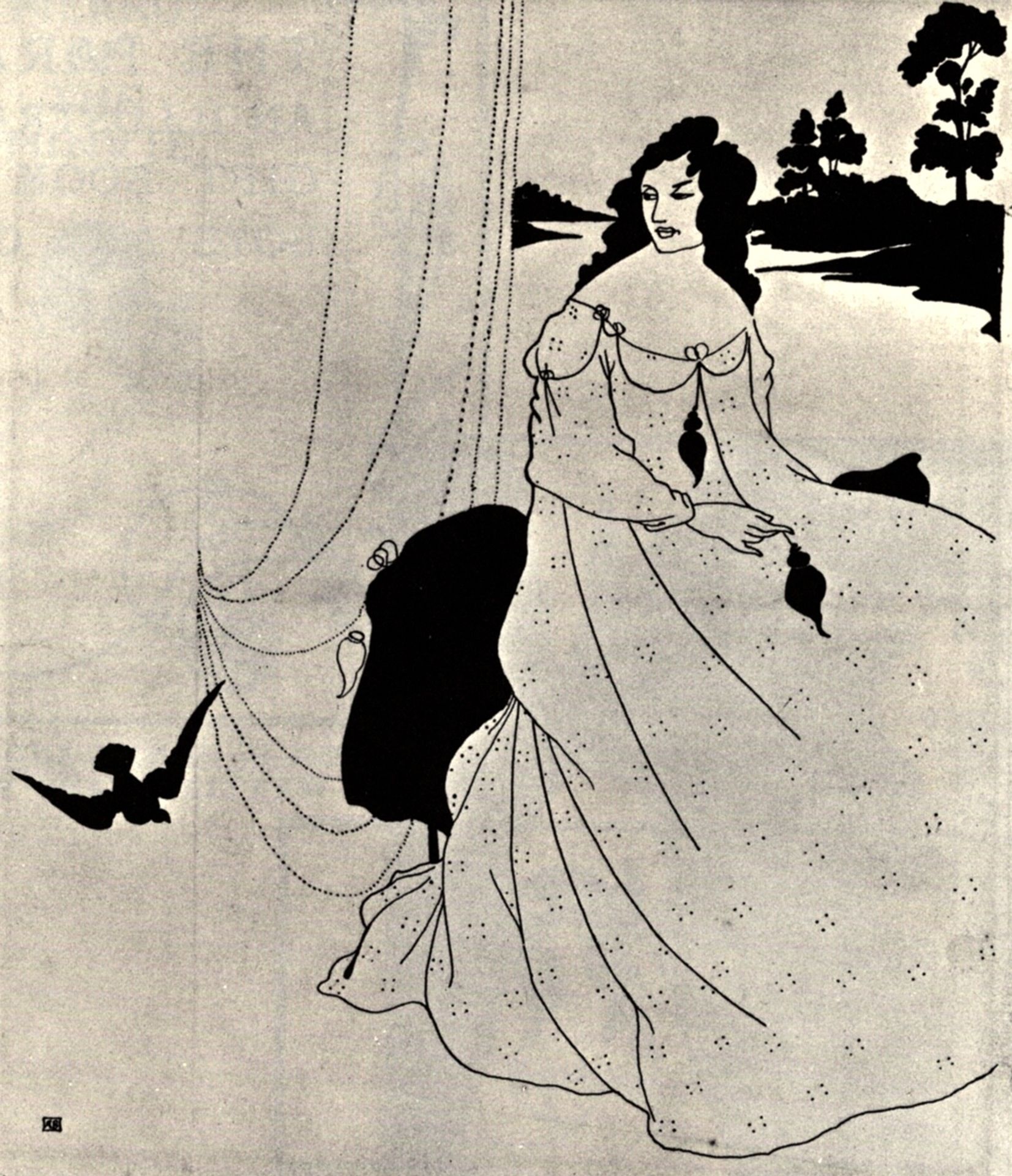 A Book of Fifty Drawings, front cover by Aubrey Vincent Beardsley