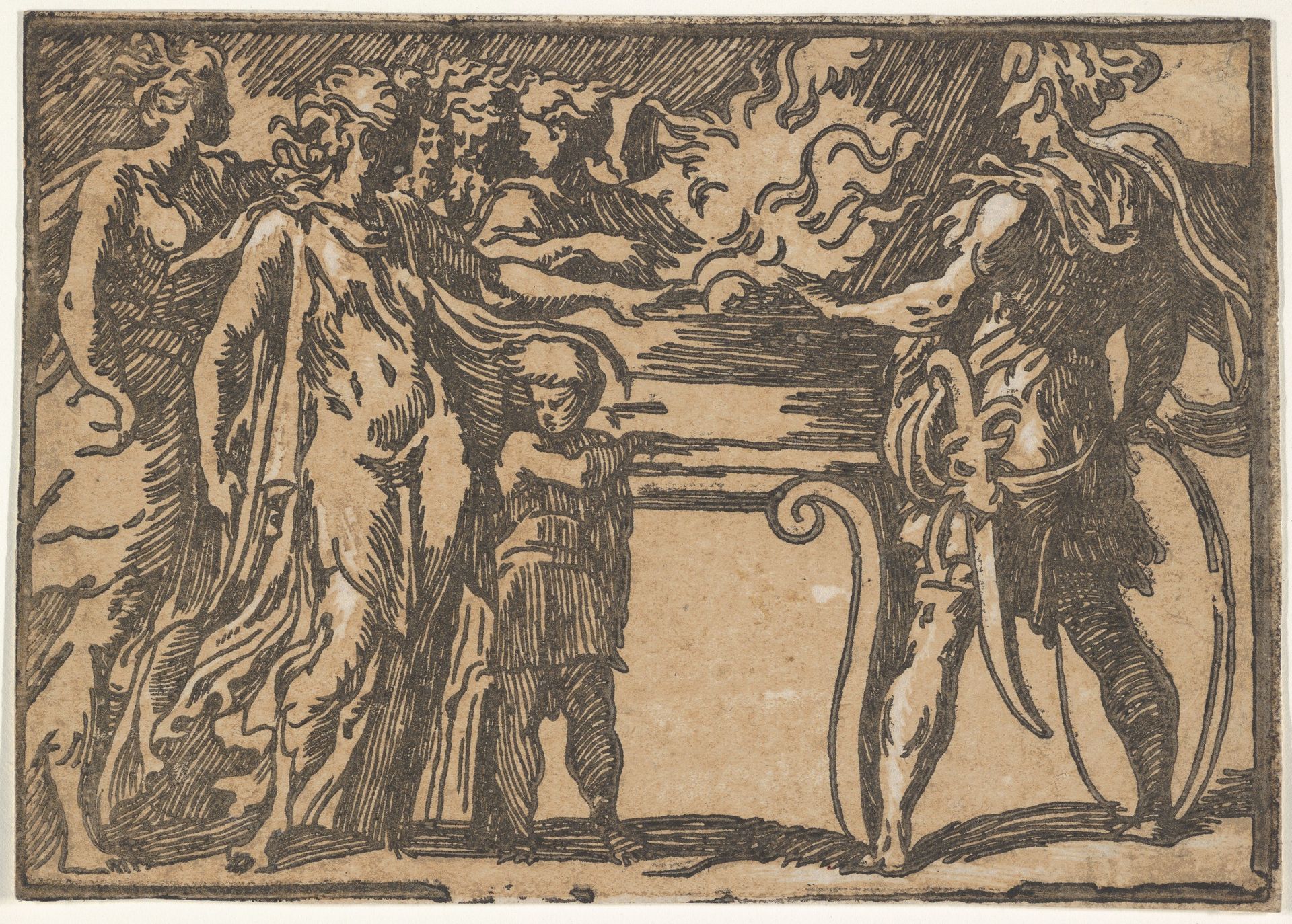 'The Sacrifice' or 'Mucius Scaevola', after Parmigianino by Parmigianino